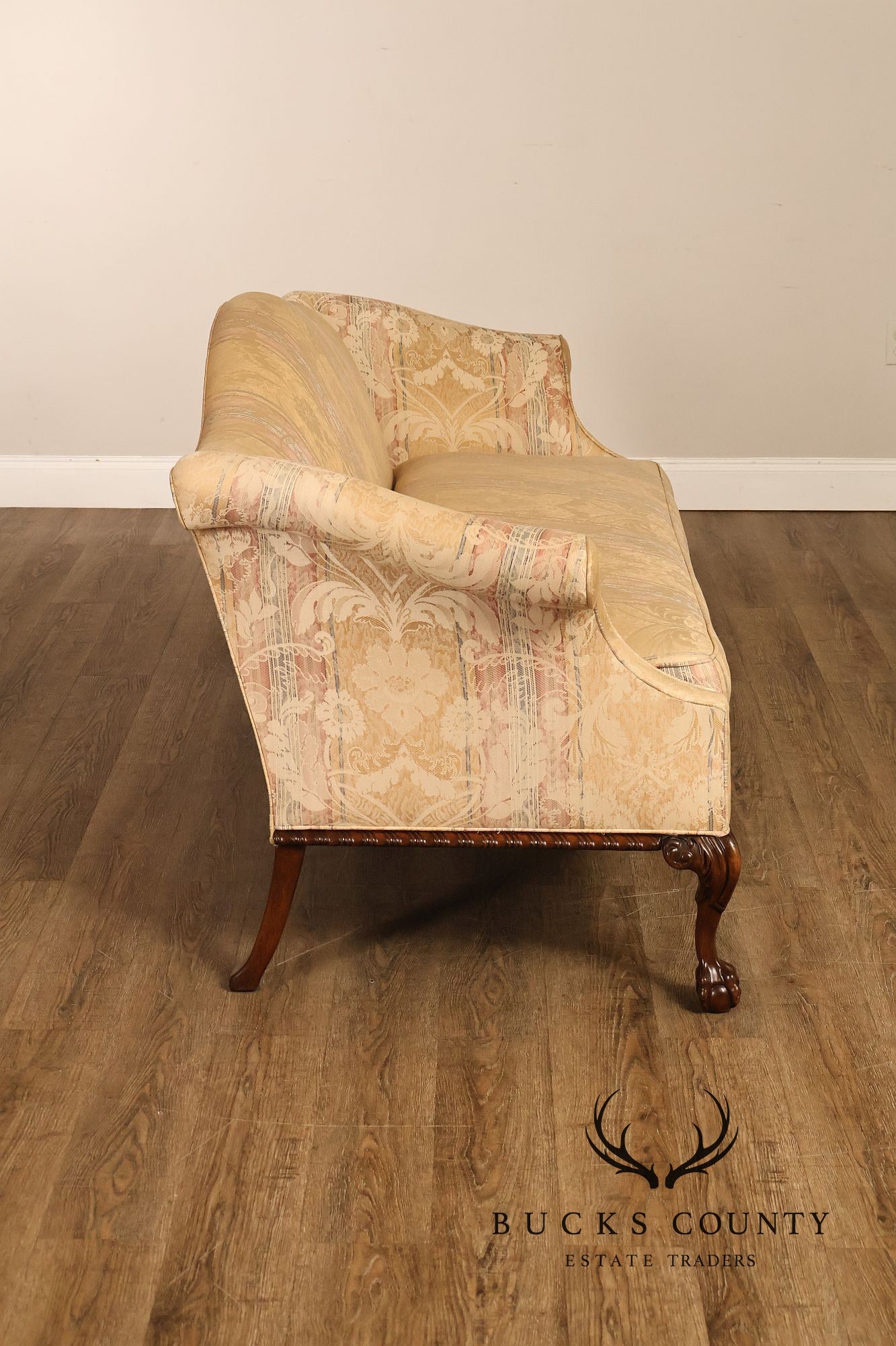 Hickory Chair Chippendale Style Mahogany Camelback Sofa