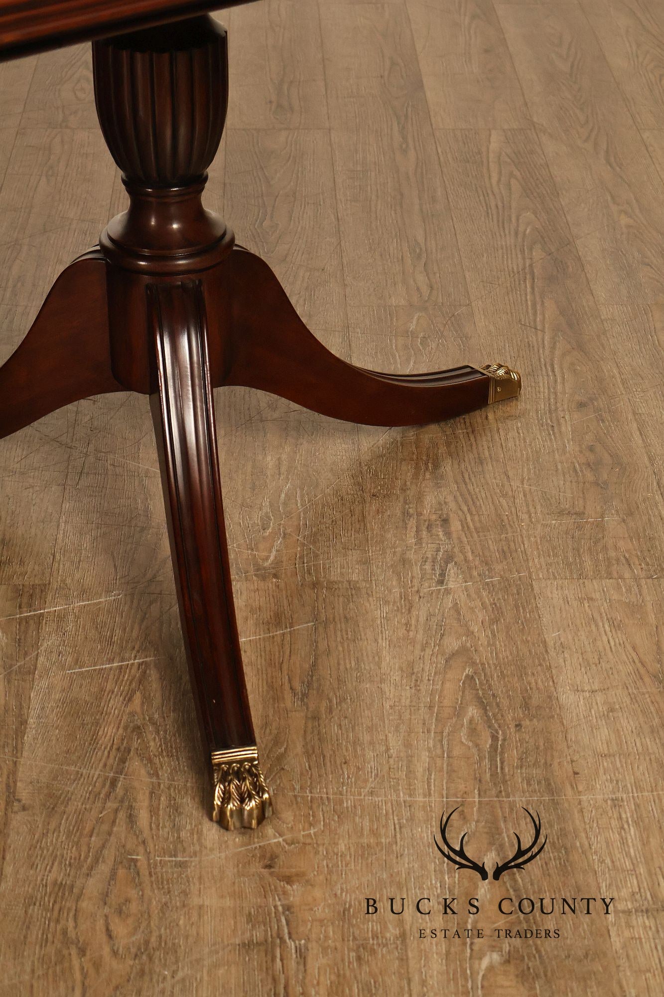 Henkel Harris Mahogany Double Pedestal Dining Table
