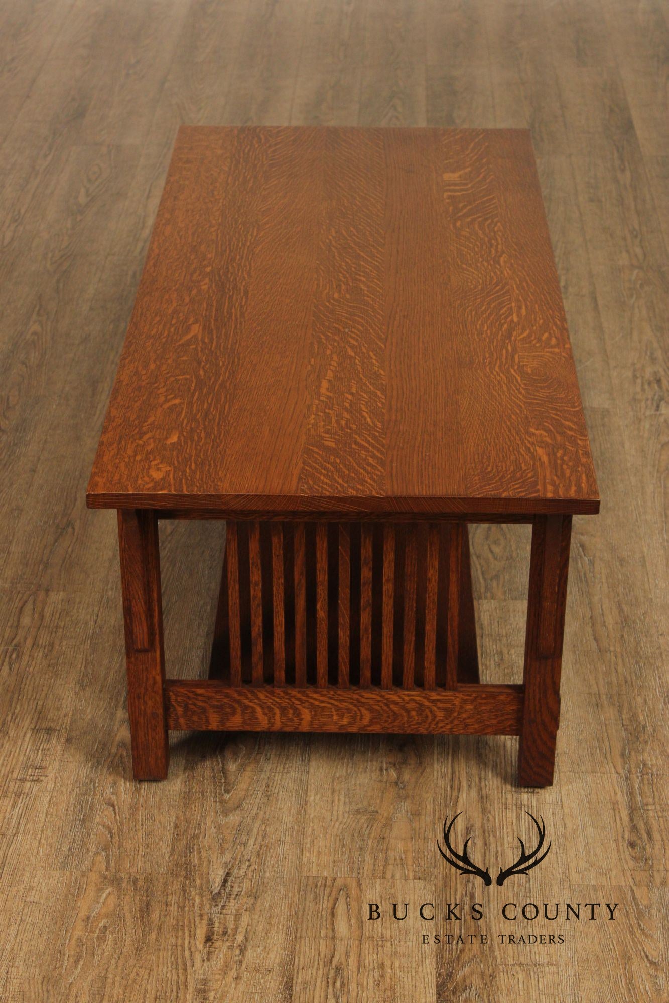 Stickley Mission Collection Oak Spindle Coffee Table