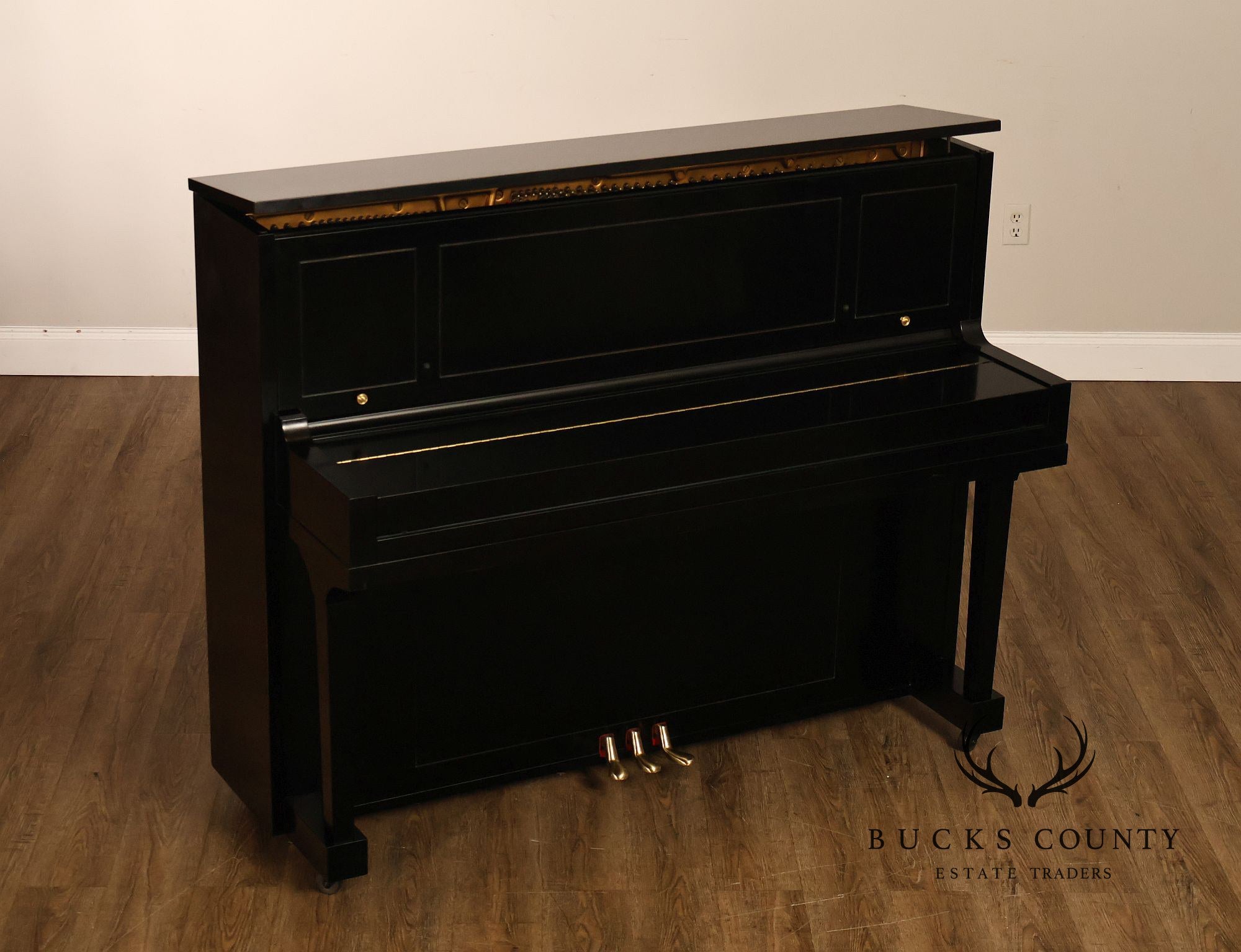 Steinway & Sons Model 1098 Ebonized Upright Piano With Bench