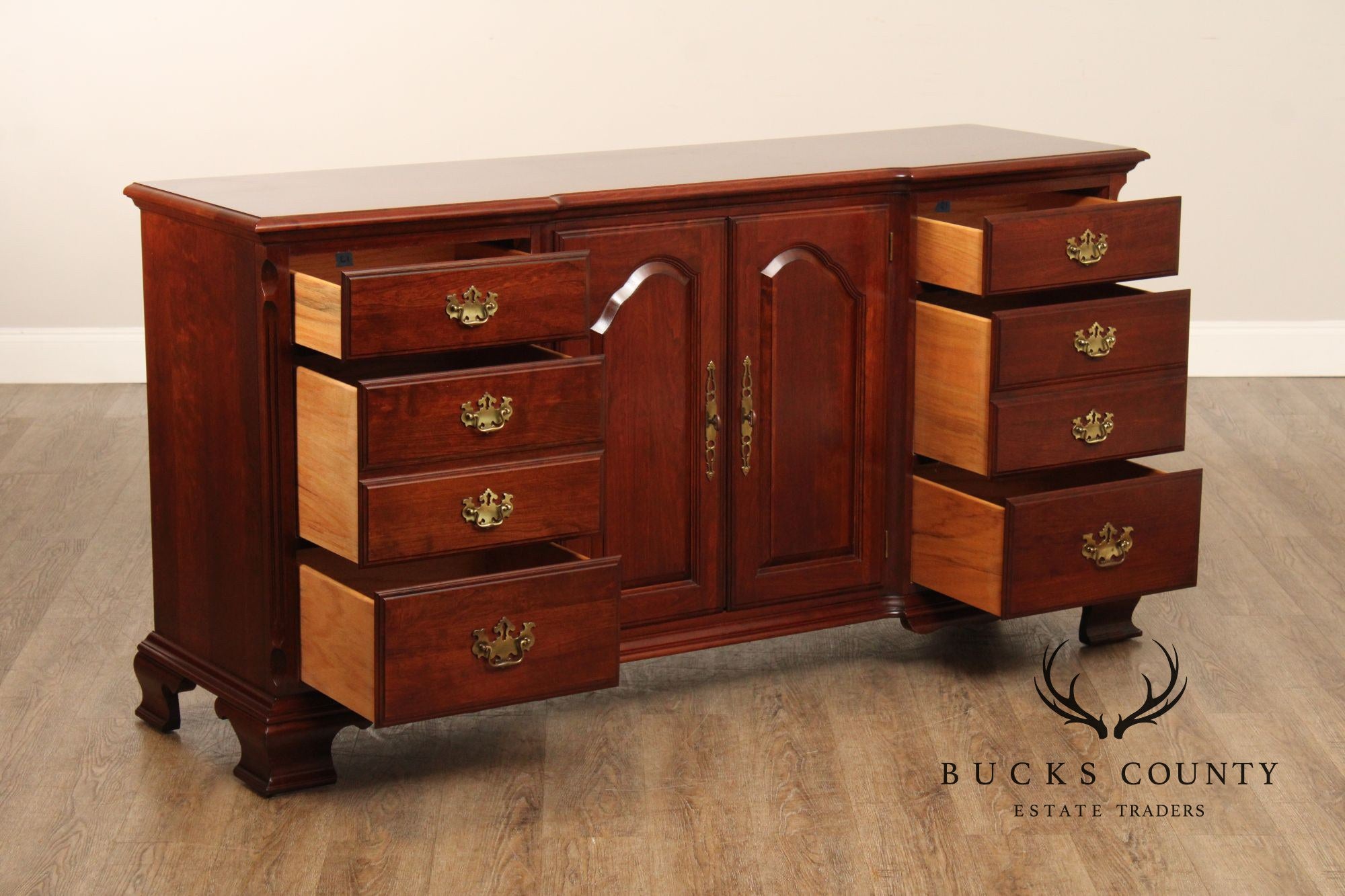 Pennsylvania House Chippendale Style Cherry Long Dresser