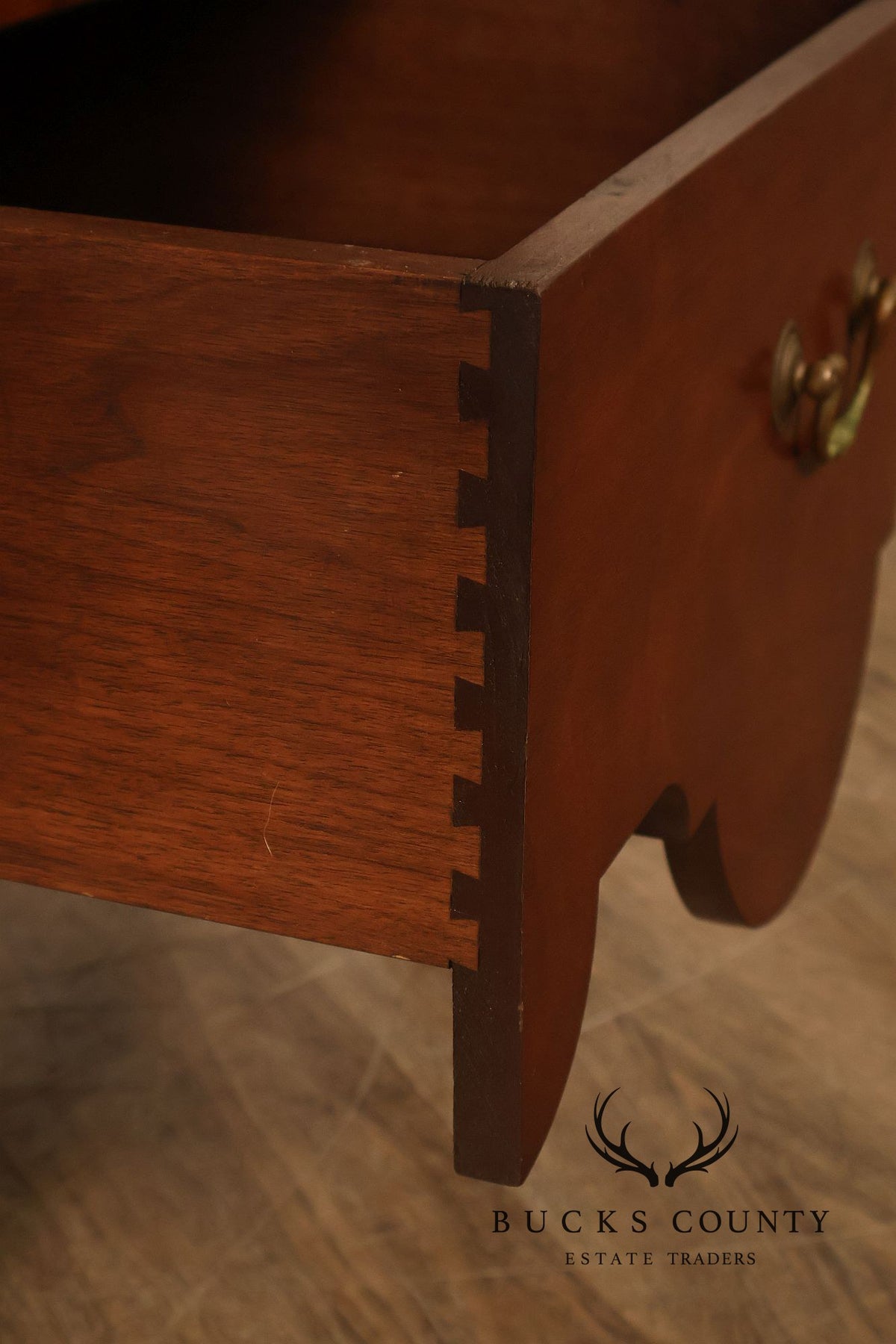 Custom Made Traditional One-Drawer Bedside Nightstand By Mark A. Krebs