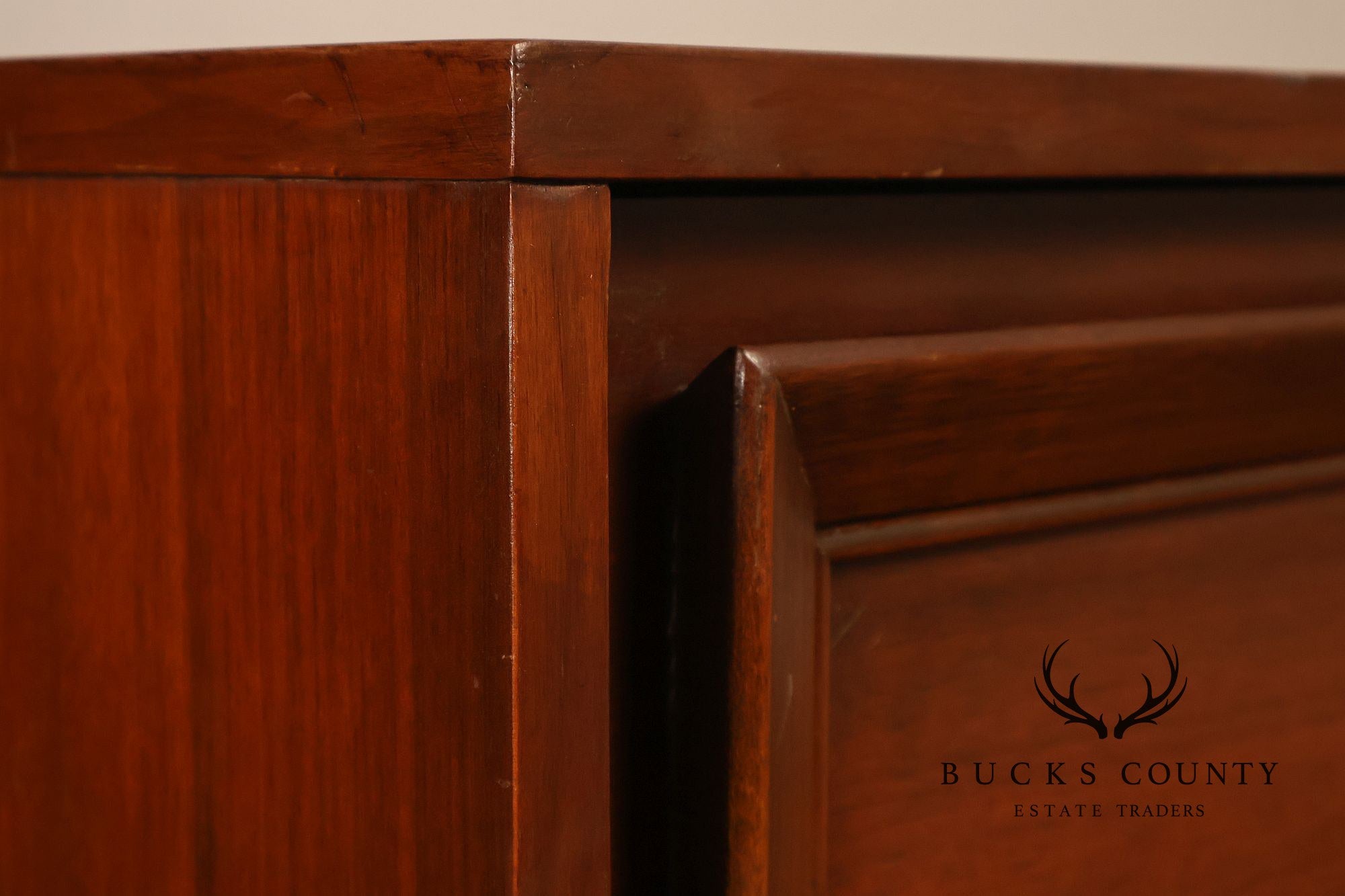 Basic Witz Mid Century Modern Walnut Triple Dresser