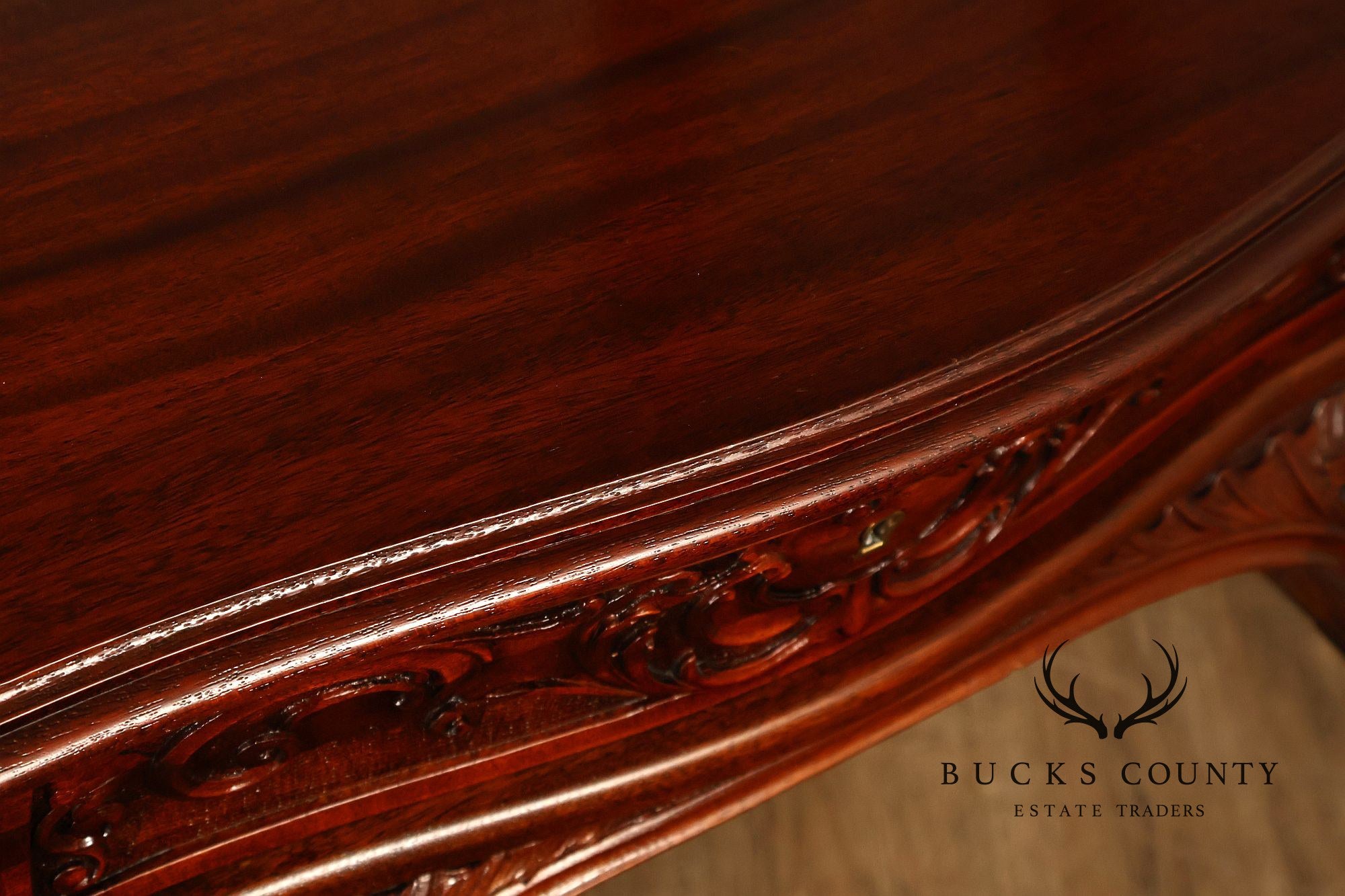 RJ Horner Antique Carved Mahogany Vanity With Mirror