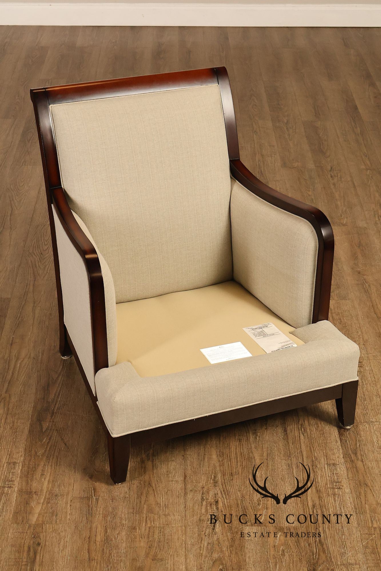 Baker Milling Road Collection Pair Of Transitional Lounge Chairs
