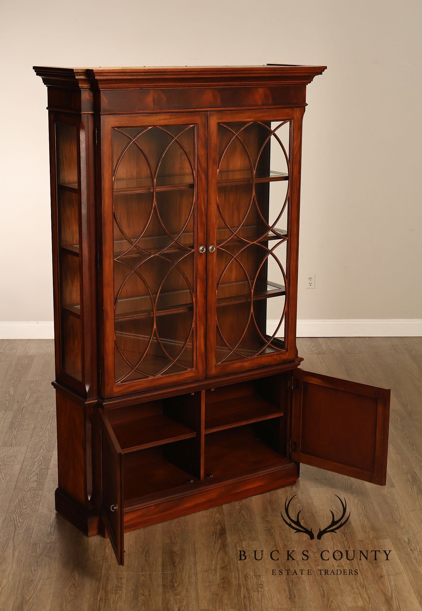 Ethan Allen Newport Collection Mahogany China Cabinet