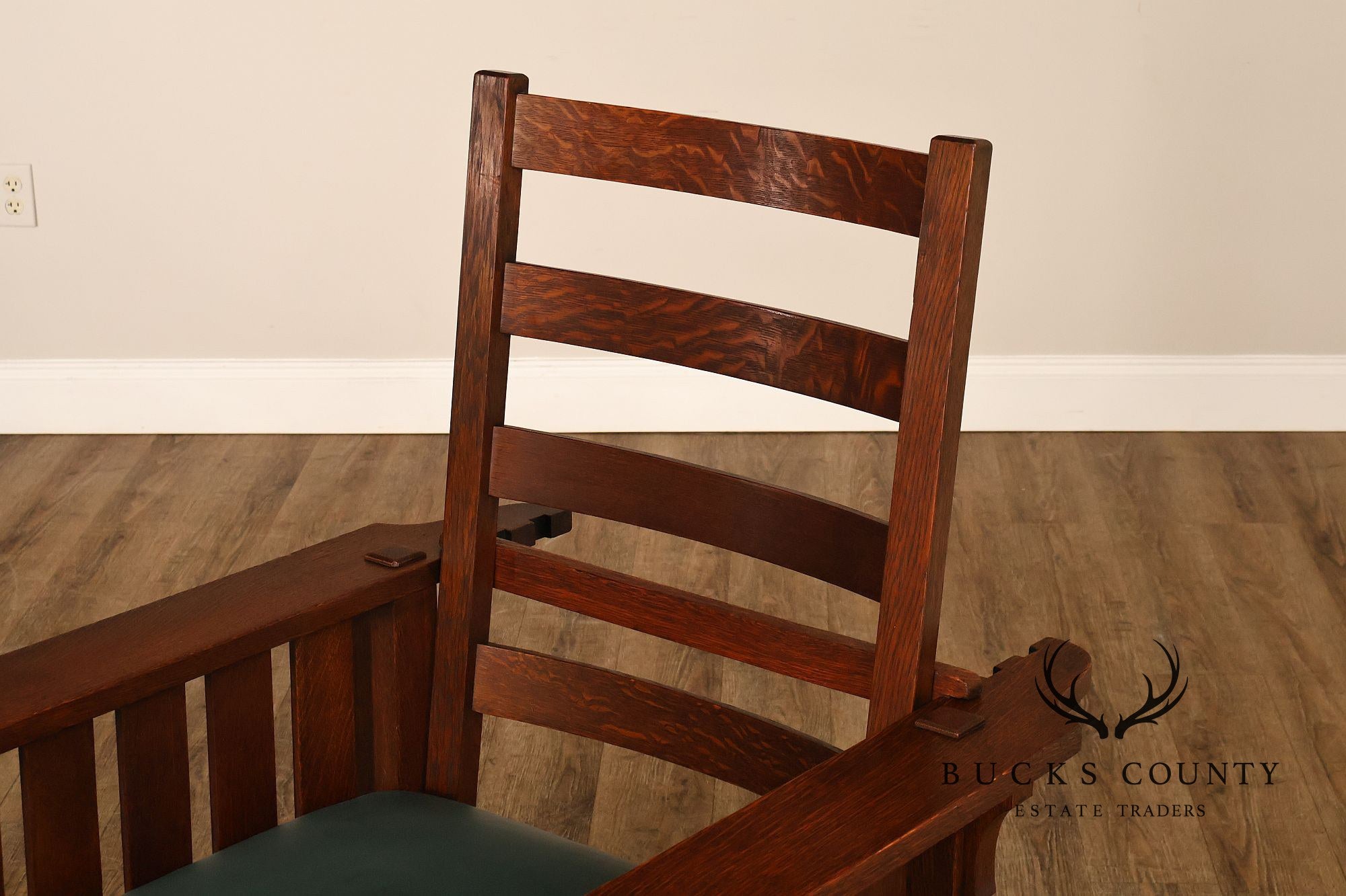 L. & J.G. Stickley Mission Oak Morris Chair Model #498
