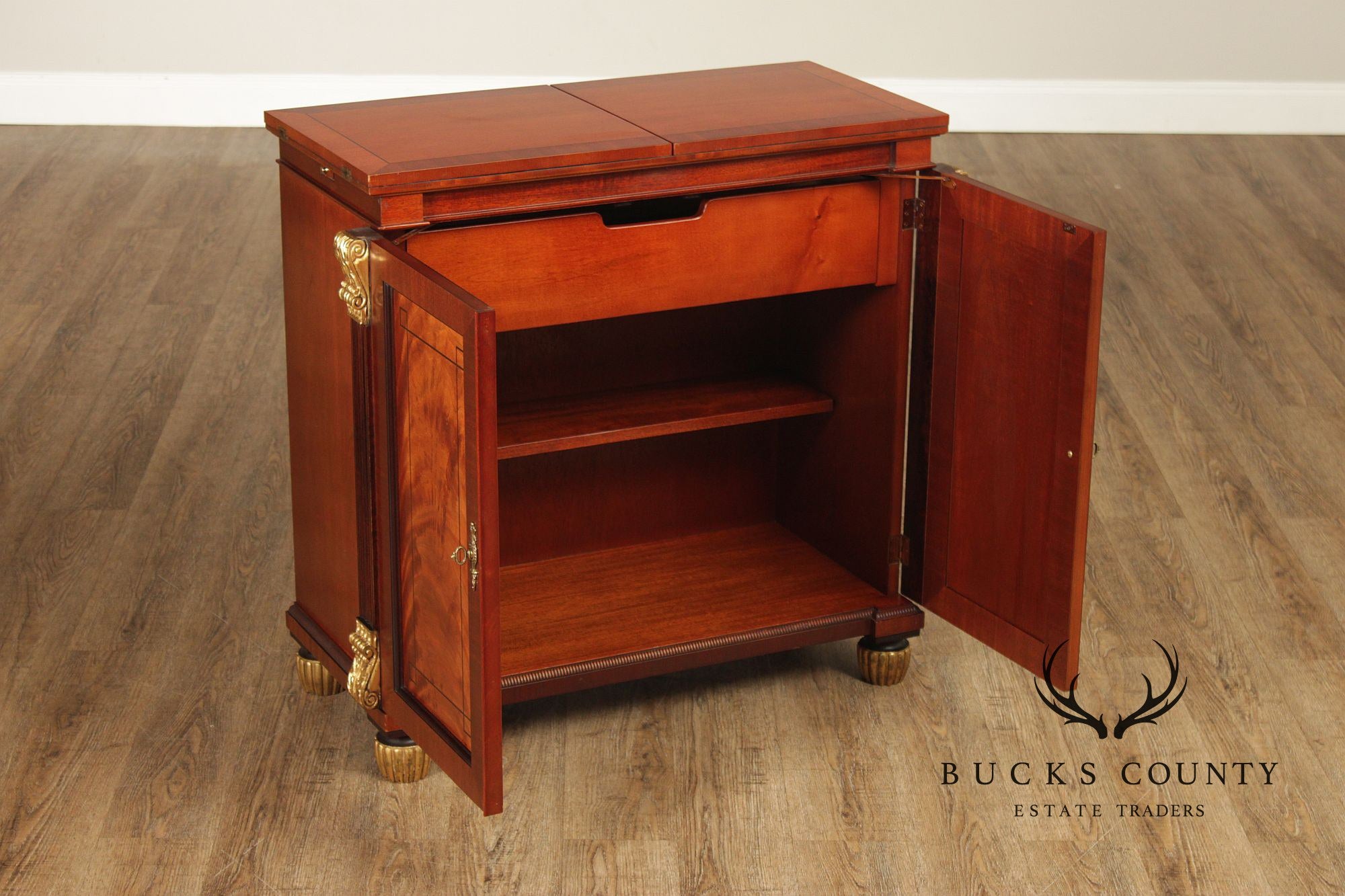 Baker Empire Style Mahogany Server