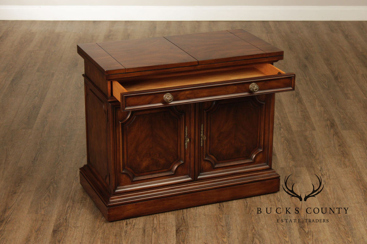 Karges Burl Walnut Flip-Top Server