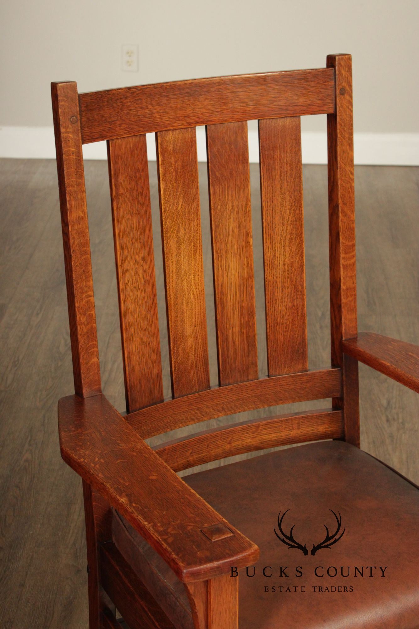 L. & J.G. Stickley Antique Mission Oak Armchair