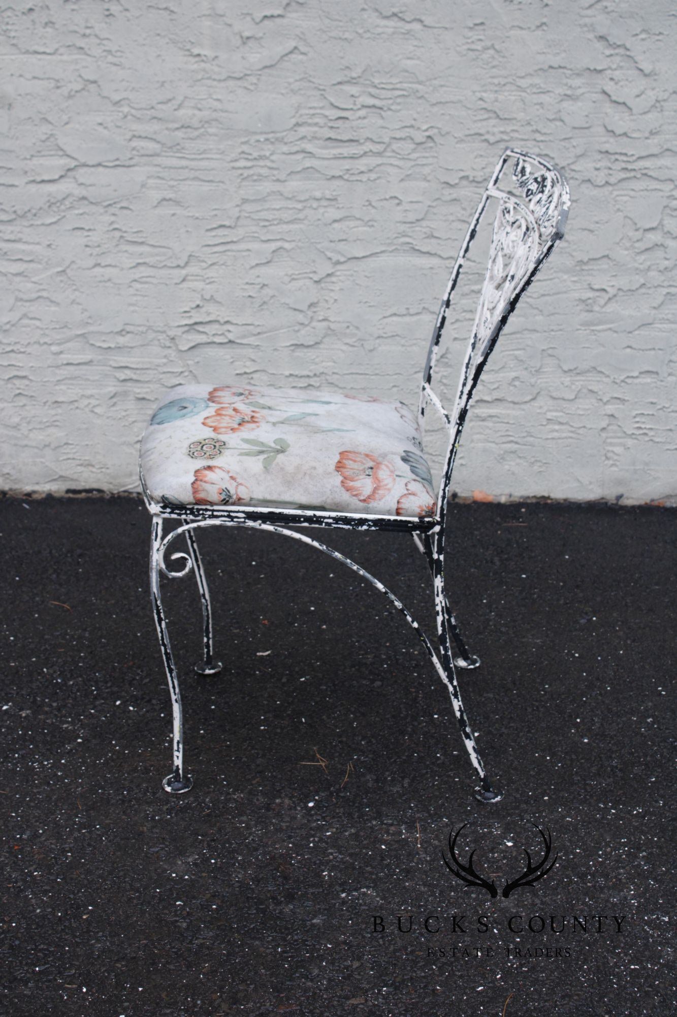 Vintage Five-Piece Wrought Iron Patio Dining Set