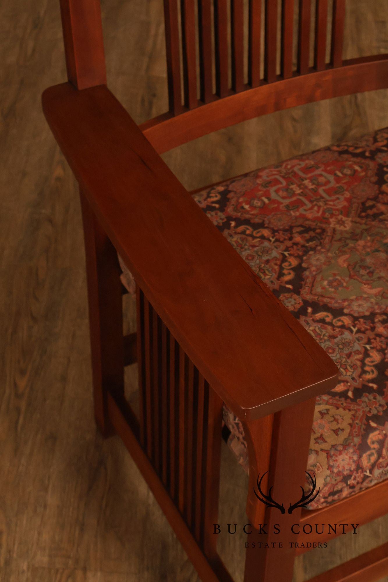 Stickley Mission Collection Cherry Spindle Armchair