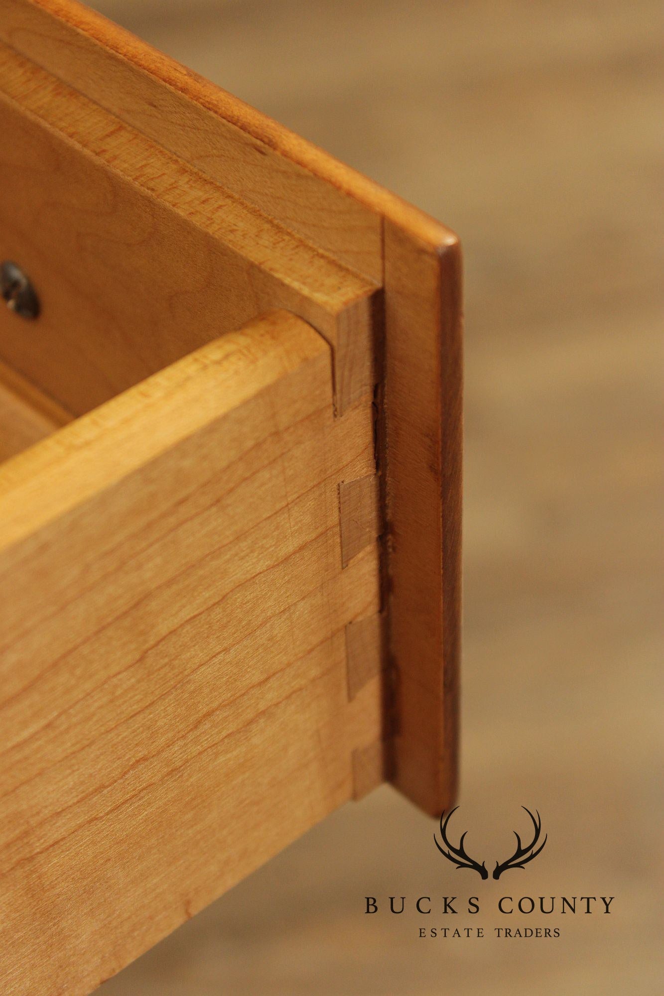 Ethan Allen Chippendale Style Maple Executive Writing Desk