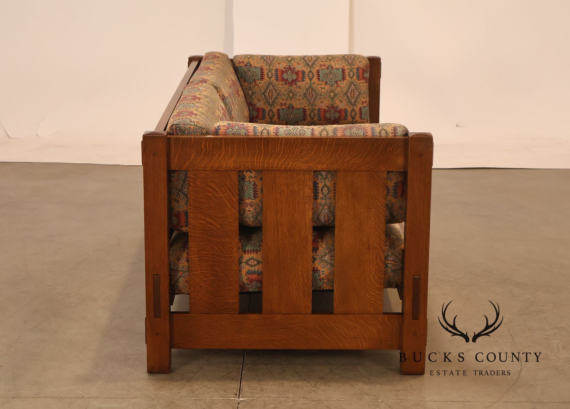 Stickley Mission Collection Oak Settle Sofa