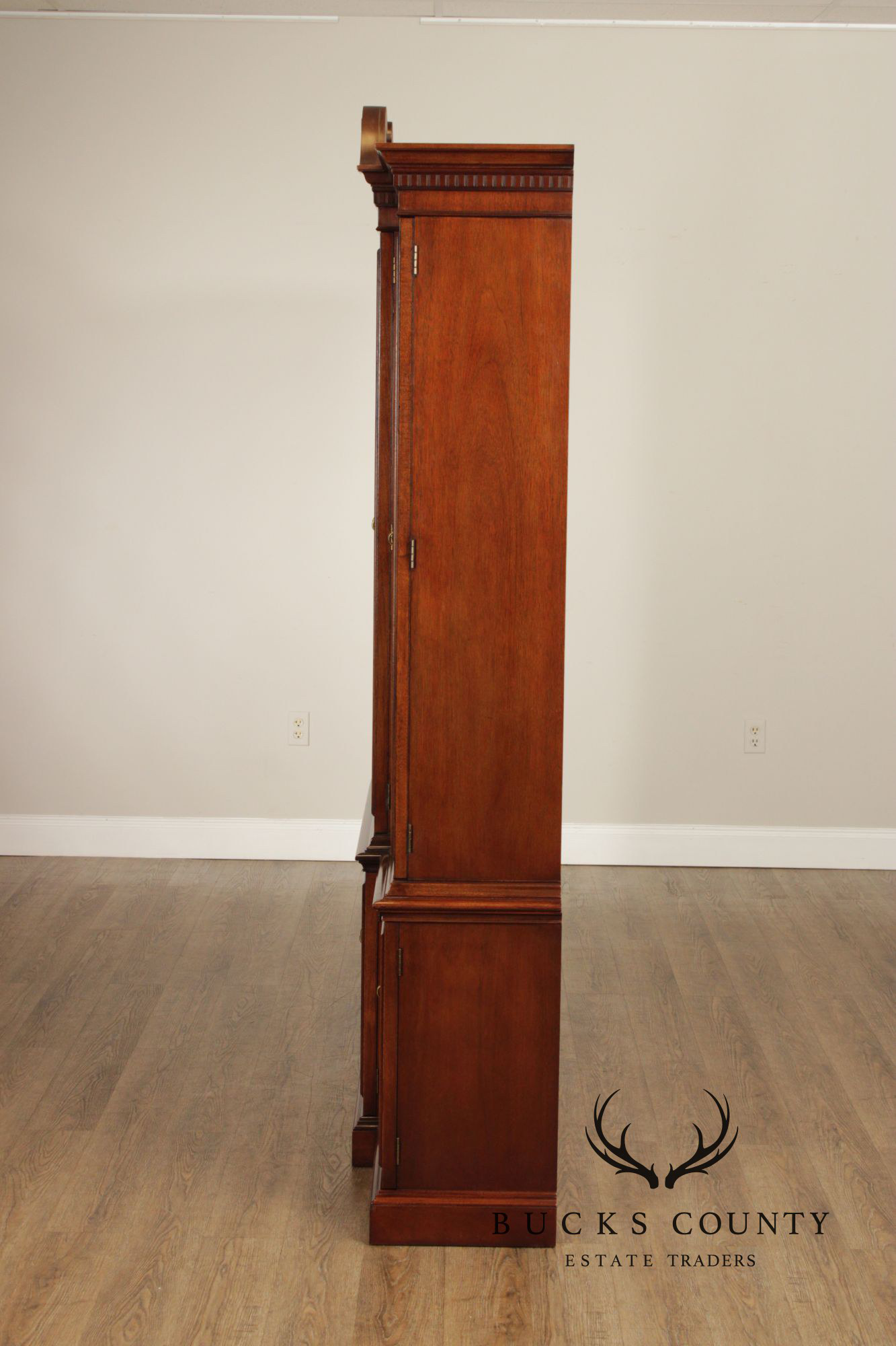 Hickory Chair Mahogany Breakfront China Cabinet