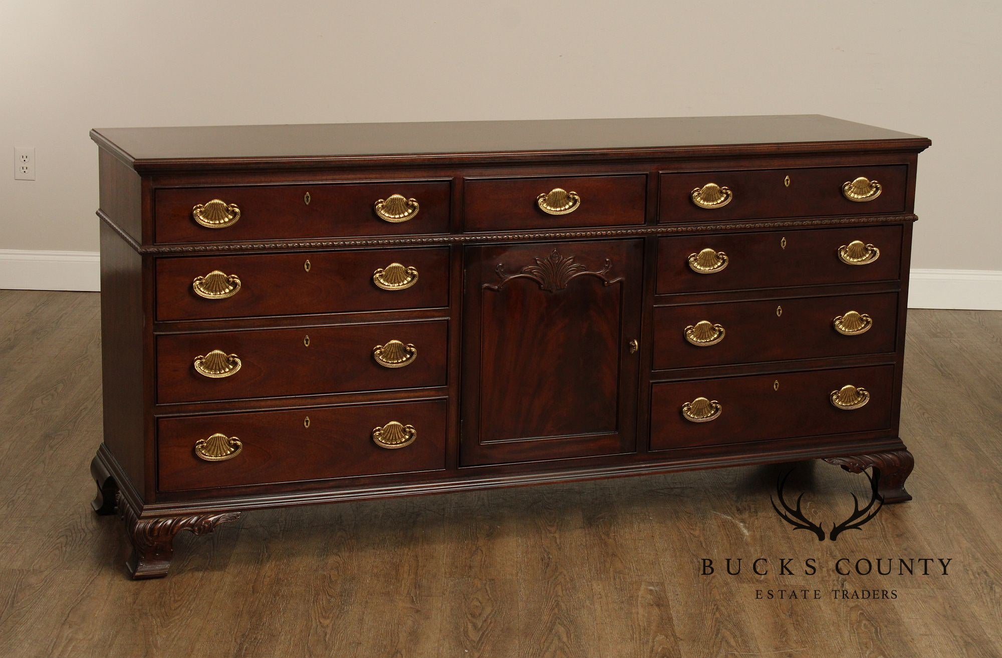 Henredon Chippendale Style Cherry Long Dresser