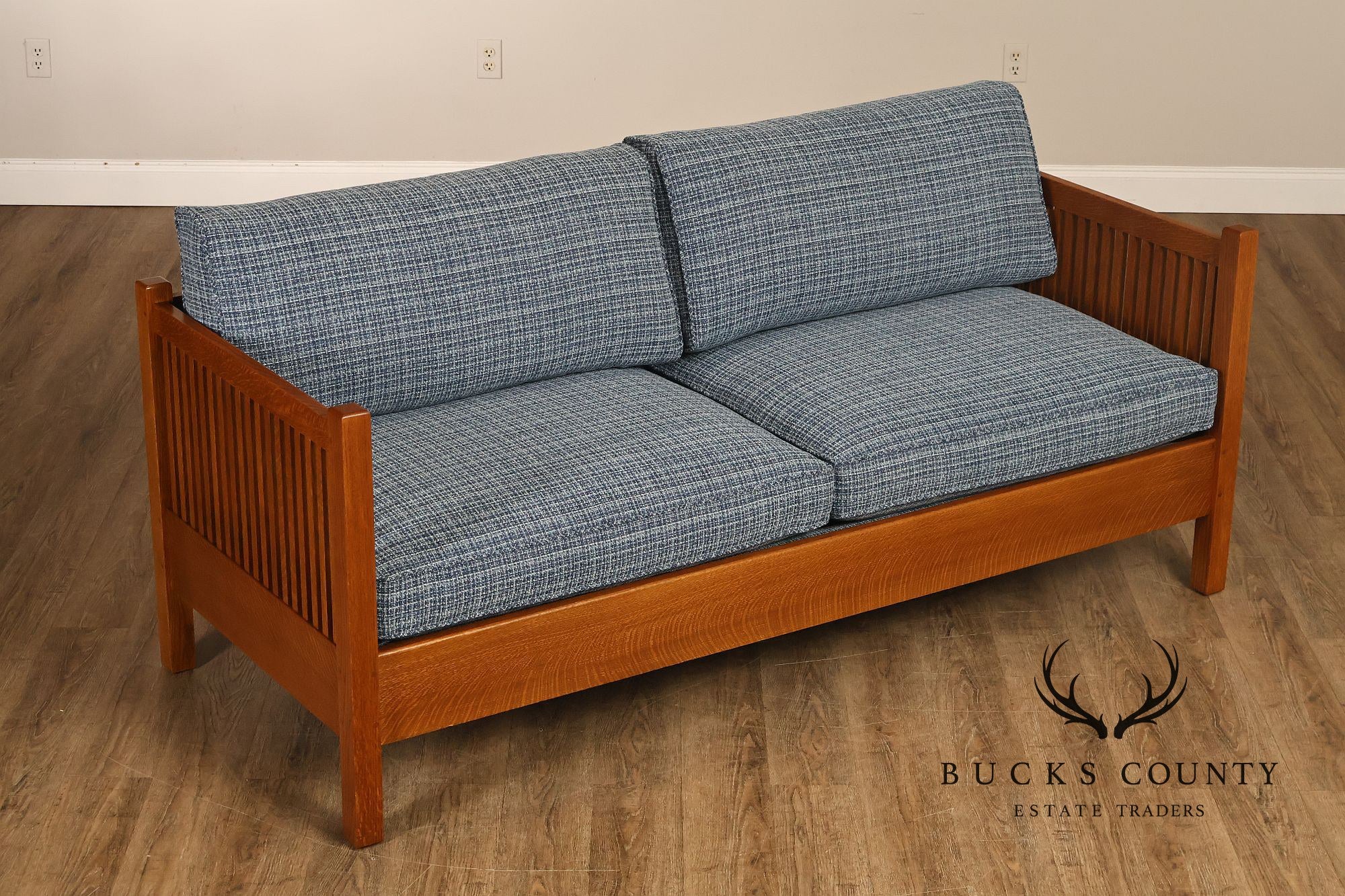 Stickley Mission Collection Oak Spindle Sofa