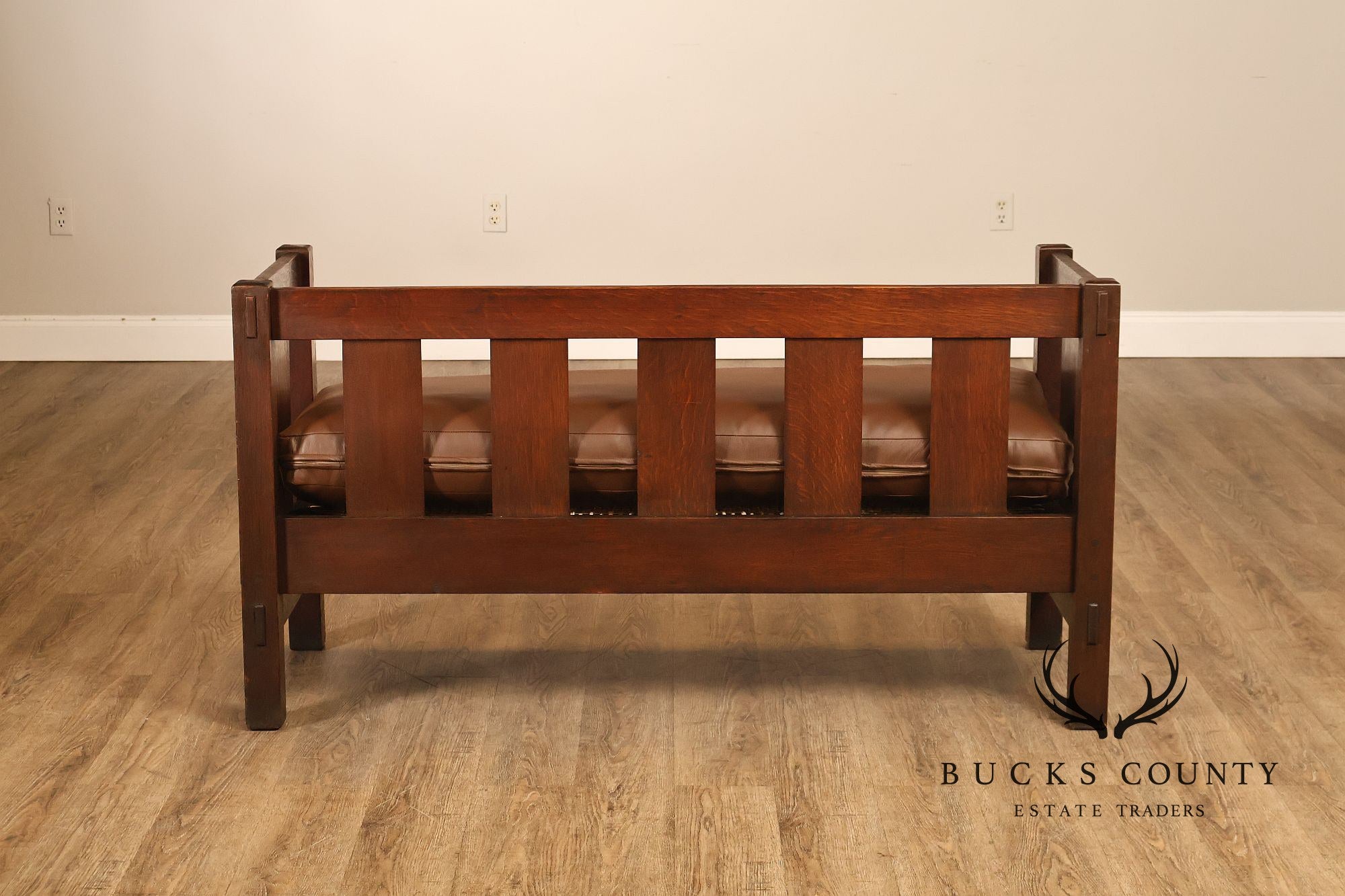 Gustav Stickley Antique Mission Oak Hall Settle Model 205