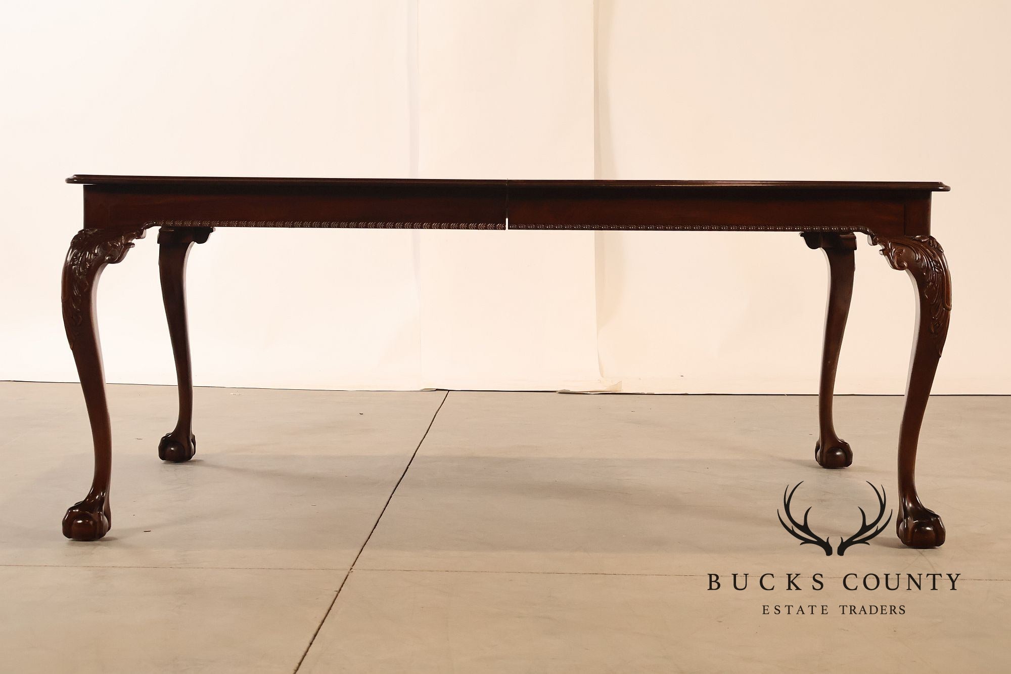 Stickley Chippendale Style Mahogany Expandable Dining Table