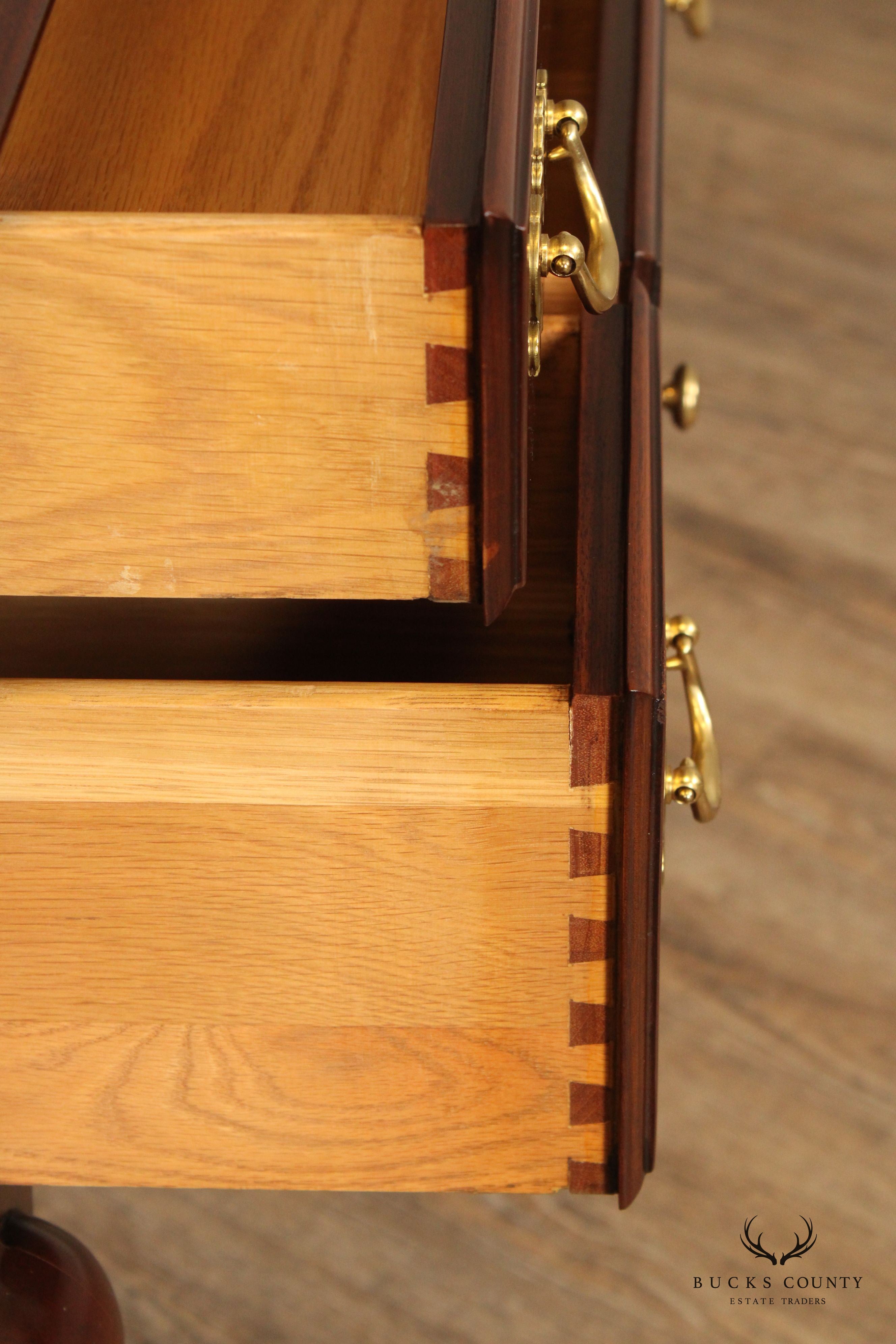 Henkel Harris Queen Anne Style Mahogany Lowboy