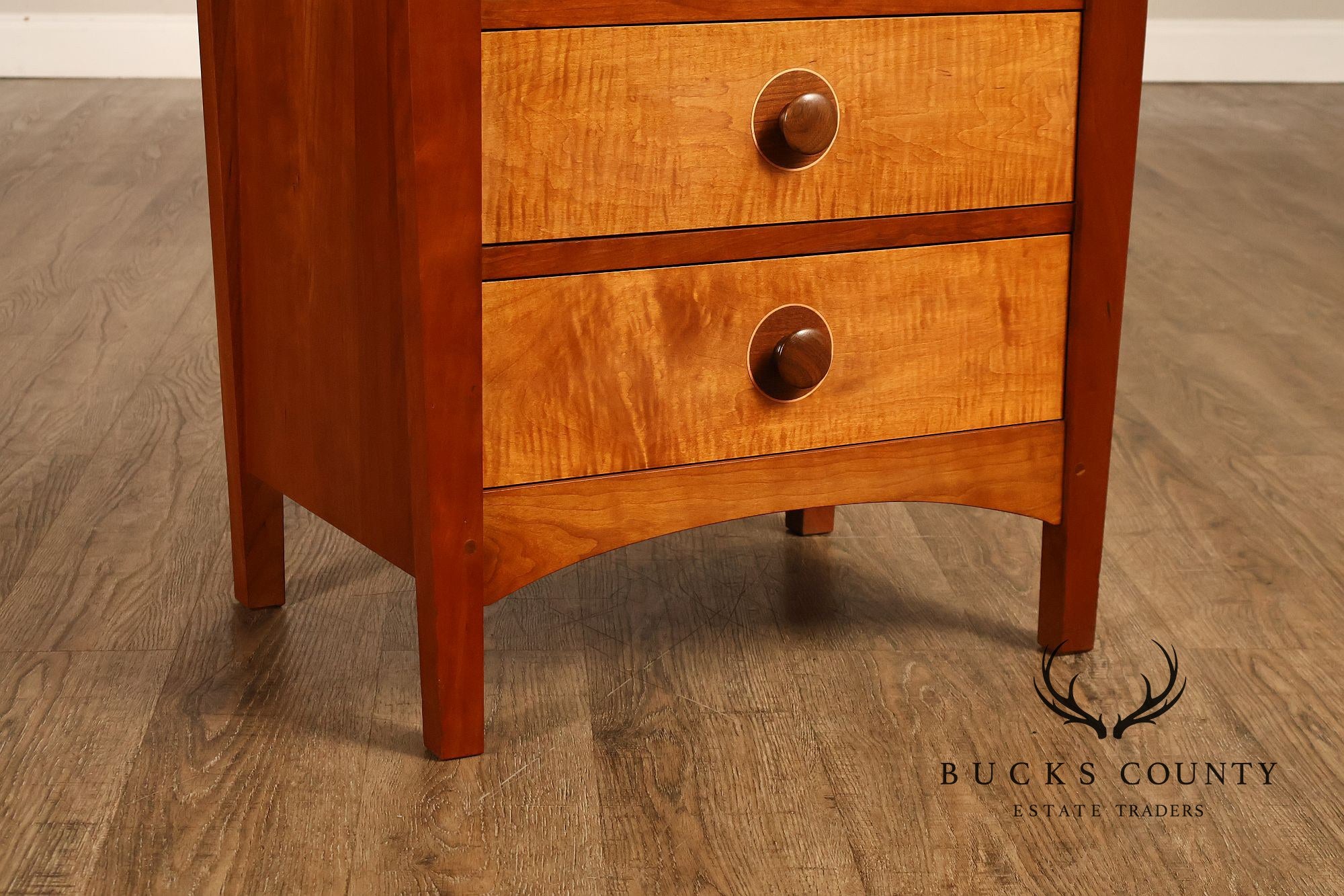 Stickley Mission Collection Harvey Ellis Cherry Three Drawer Nightstands