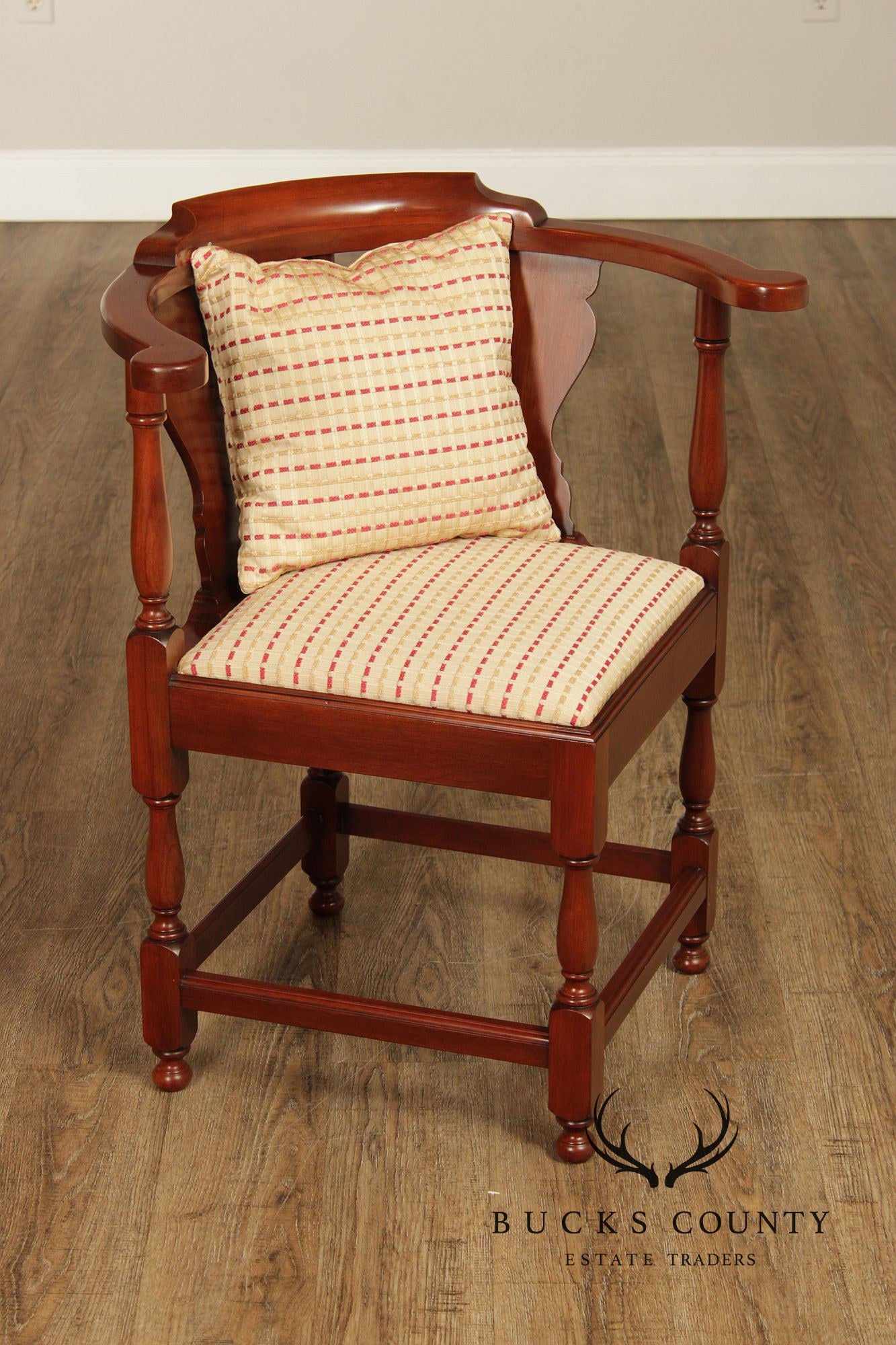Henkel Harris English Traditional Style Cherry Corner Chair