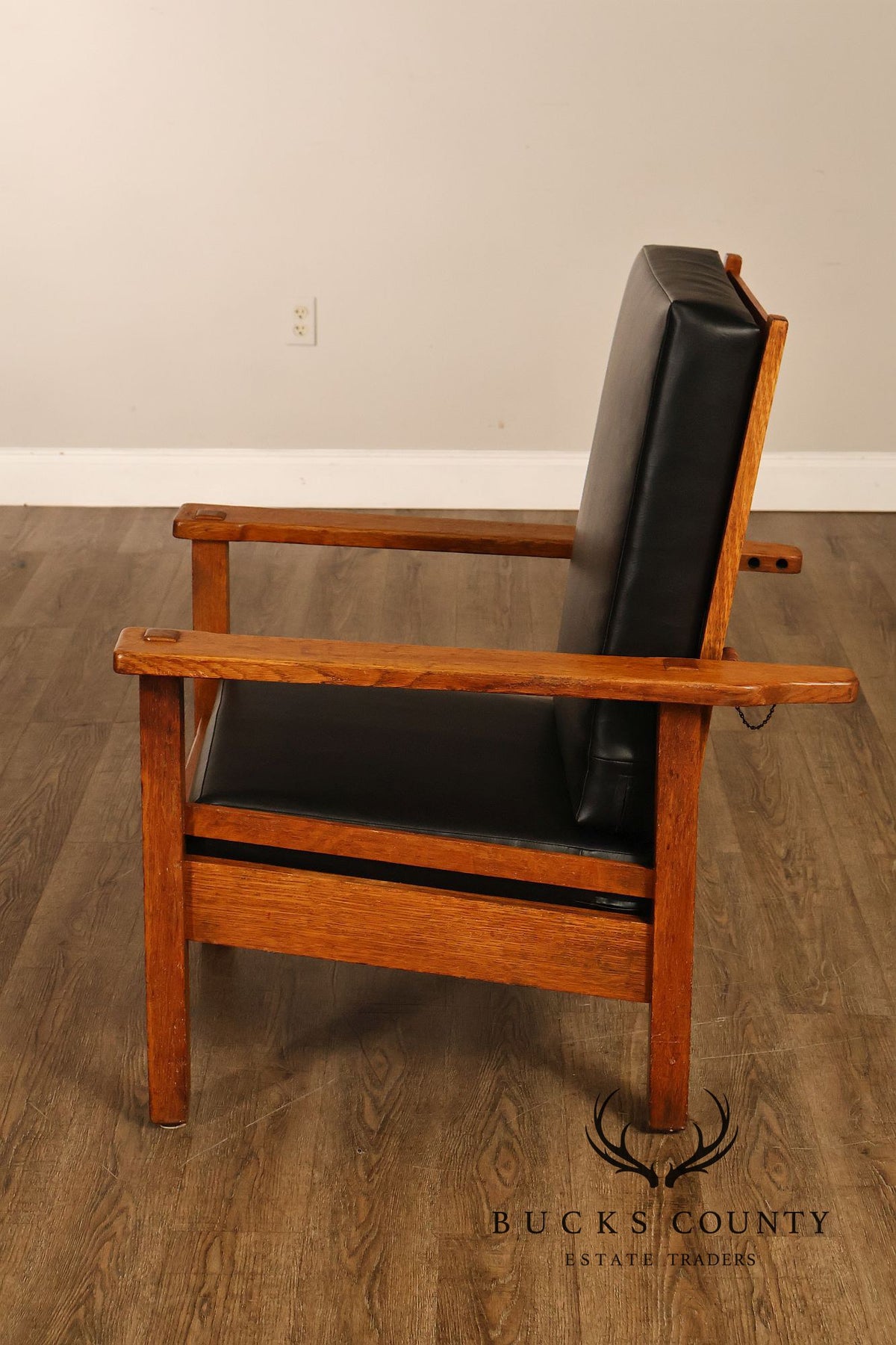 Antique Stickley Brothers Mission Oak Adjustable Morris Chair