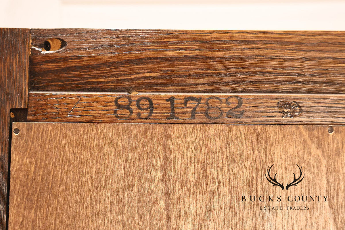 Stickley Mission Collection Oak Four-Section Barrister Bookcase