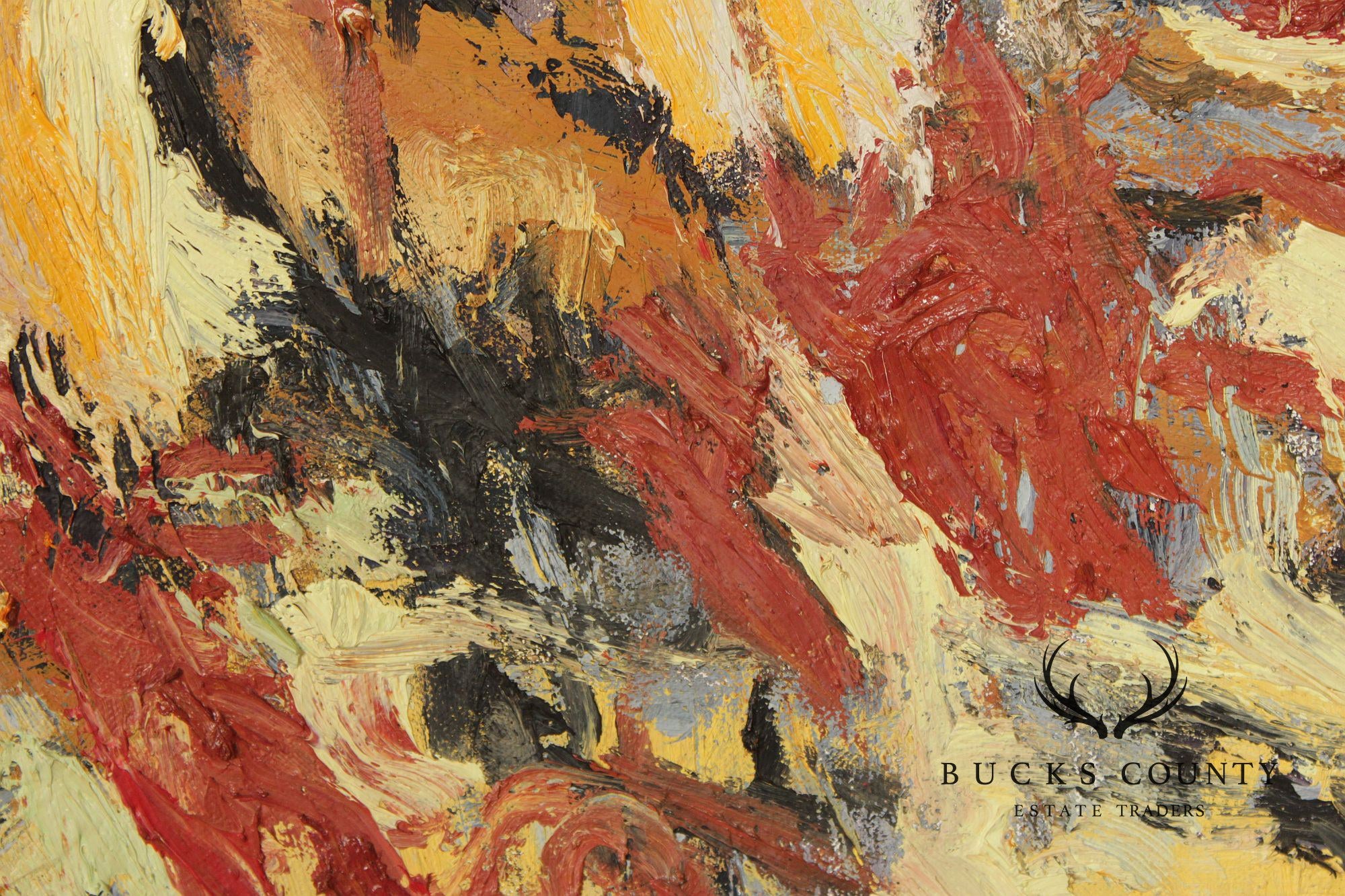 Mid Century Modern Abstract Oil Painting