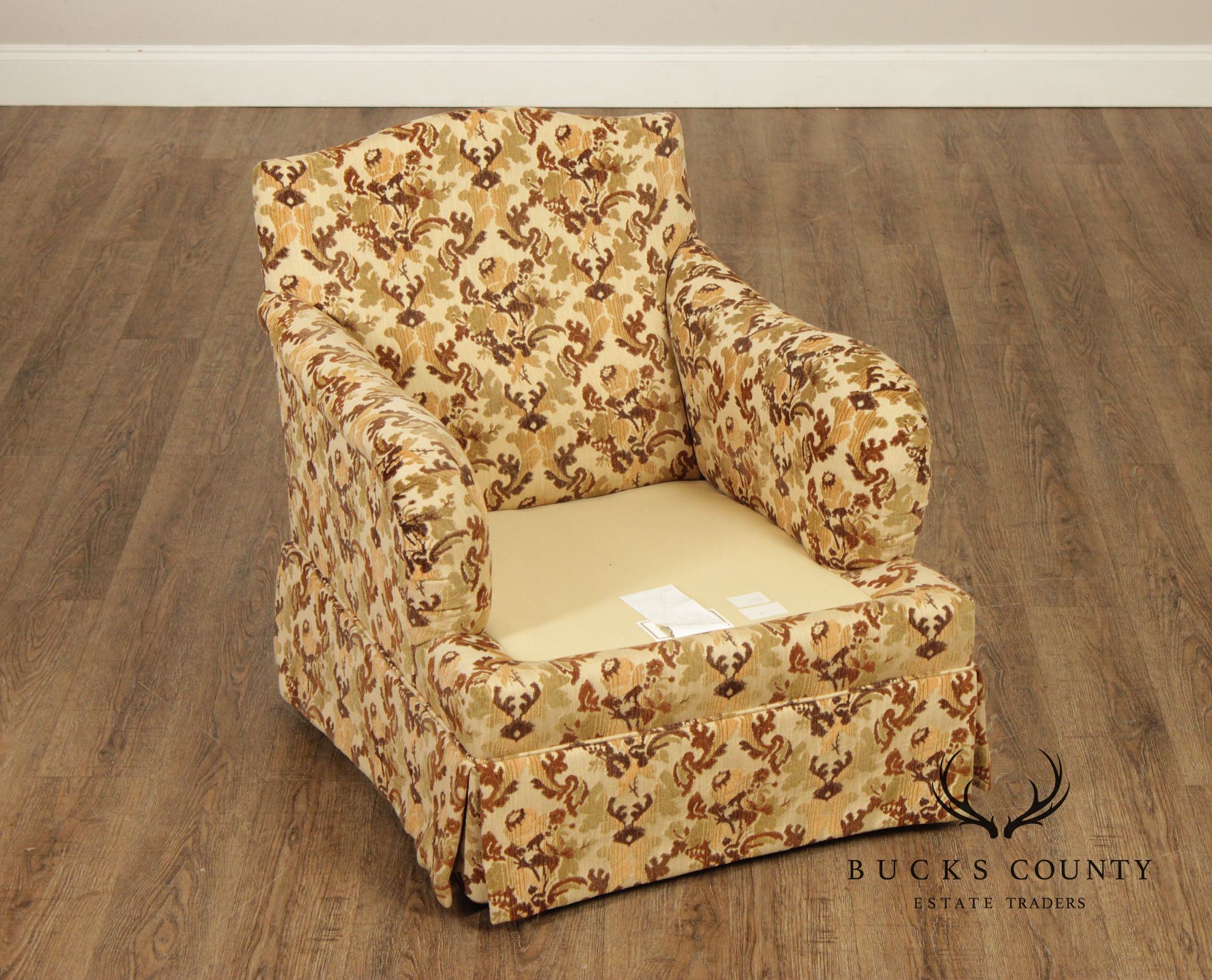 Sherrill Furniture Pair of Swivel Rocking Armchairs & Ottoman