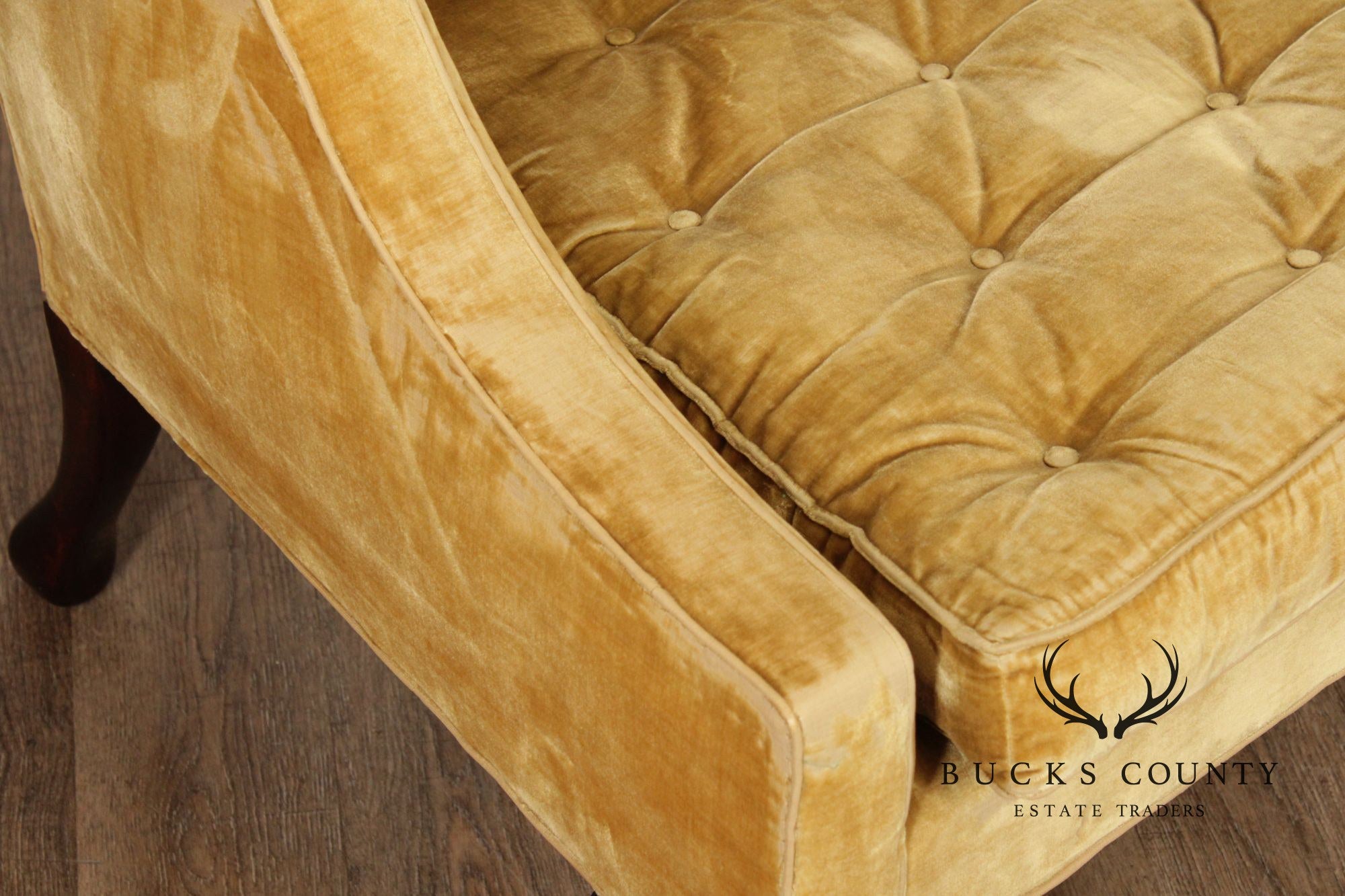 Georgian Style Custom Mahogany Camelback Sofa