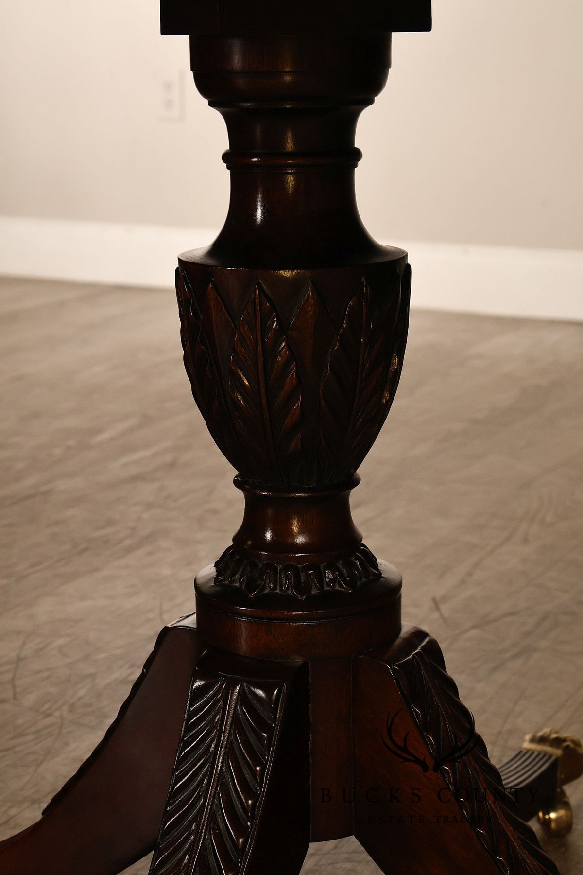 Kindel Georgian Style Double Pedestal Mahogany Dining Table