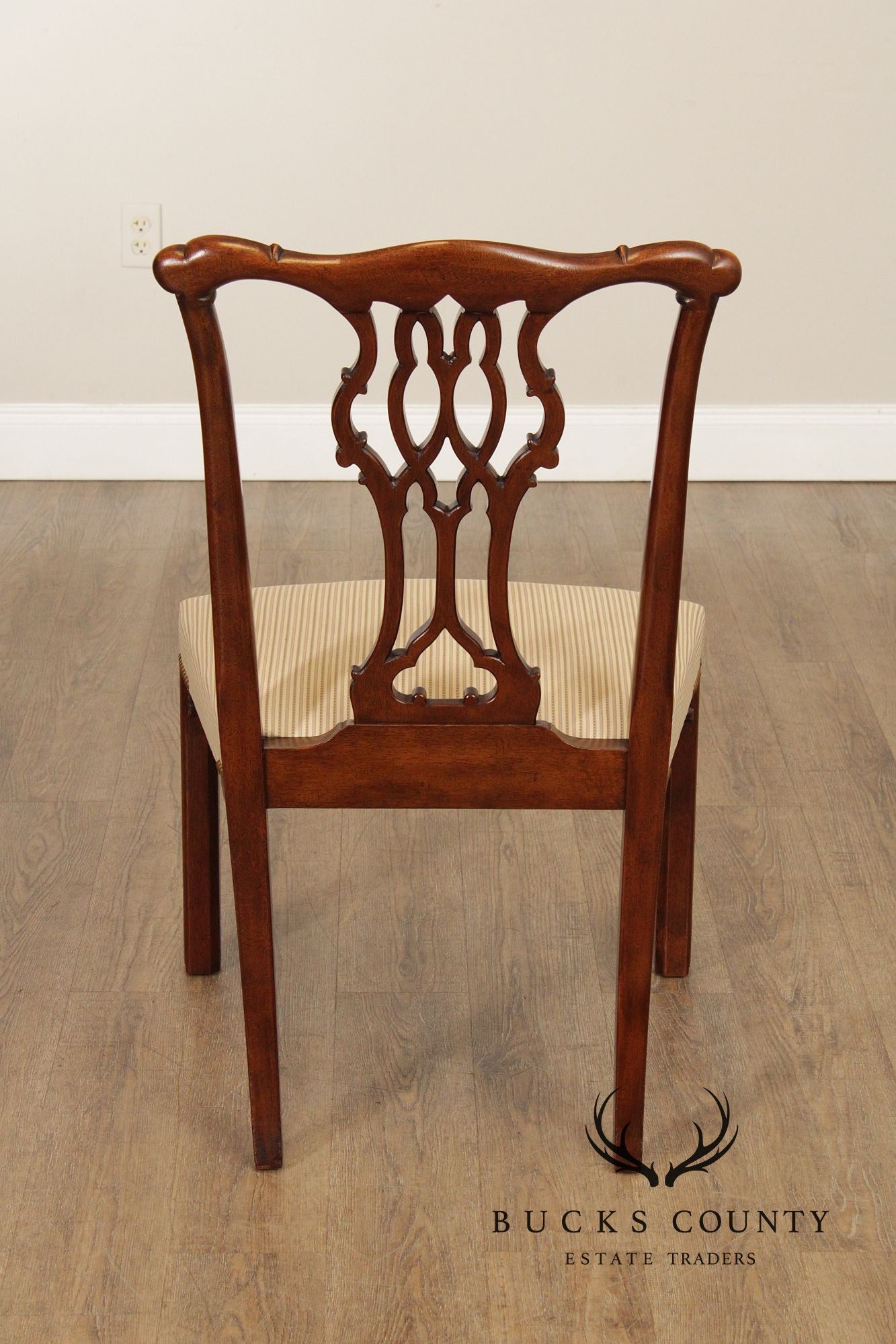 Baker Chippendale Style Set of Six Mahogany Dining Chairs