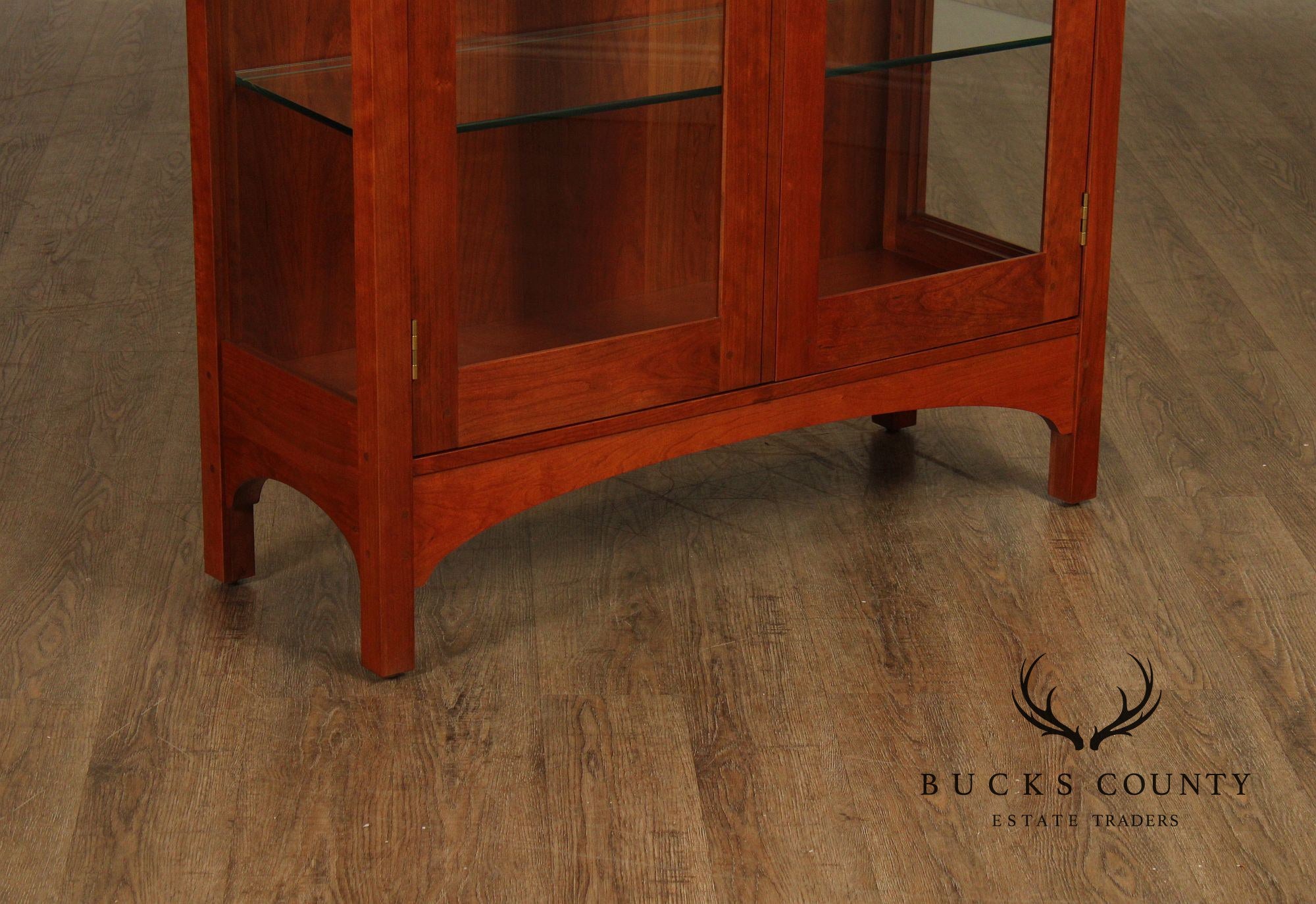 Stickley Mission Collection Cherry Two Door Display Cabinet