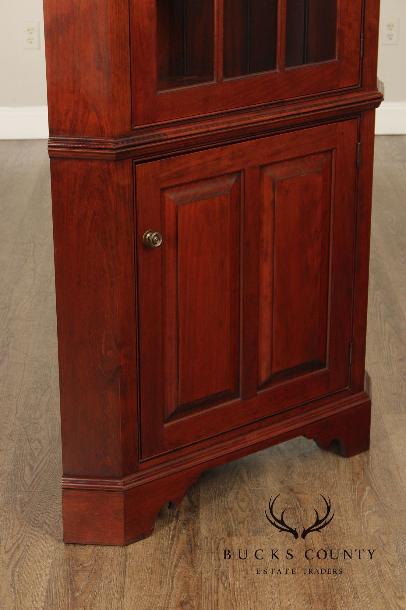 Chippendale Style Benchmade Cherry Corner Cabinet