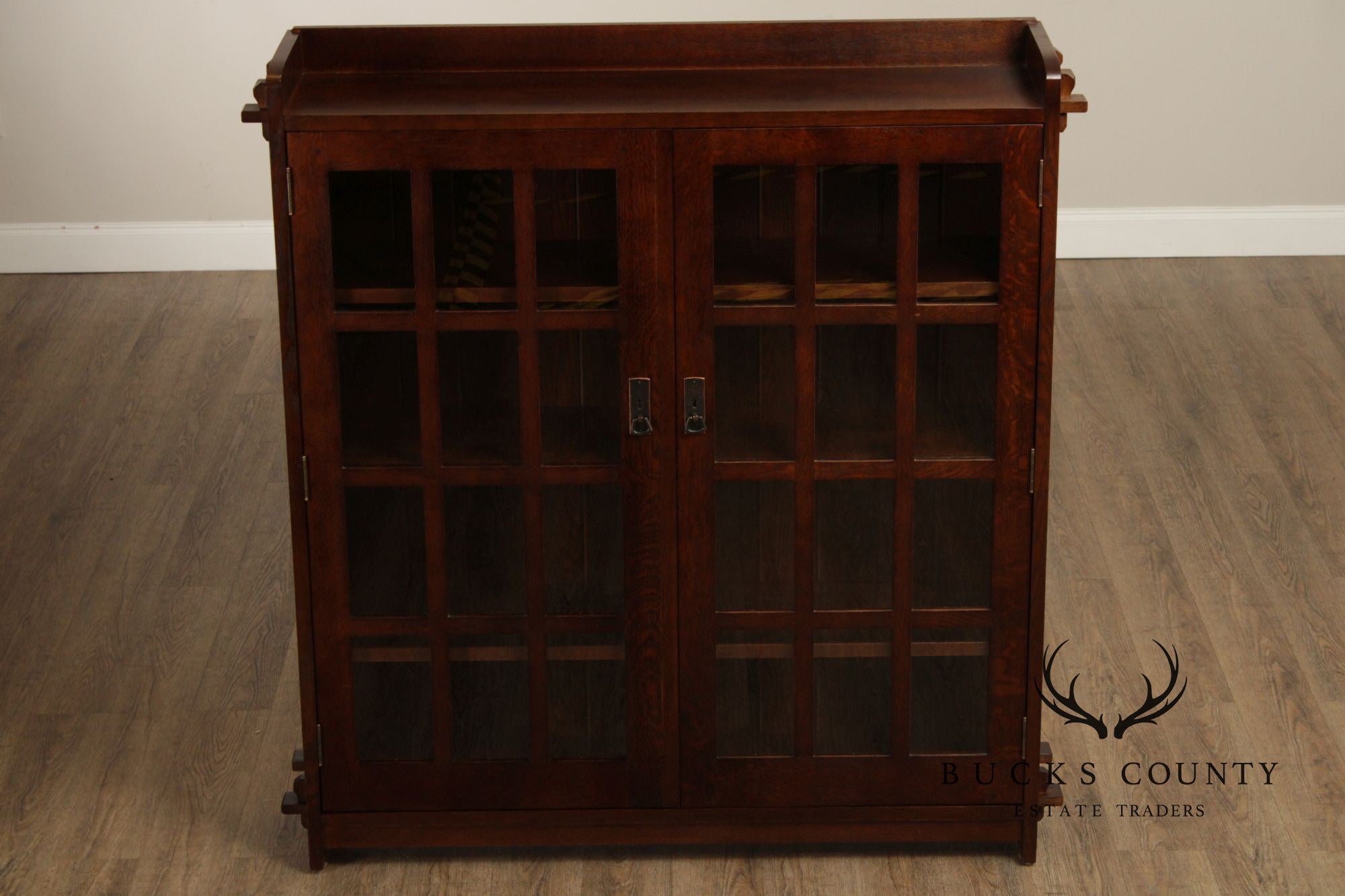 Stickley Mission Collection Oak Two Door Bookcase
