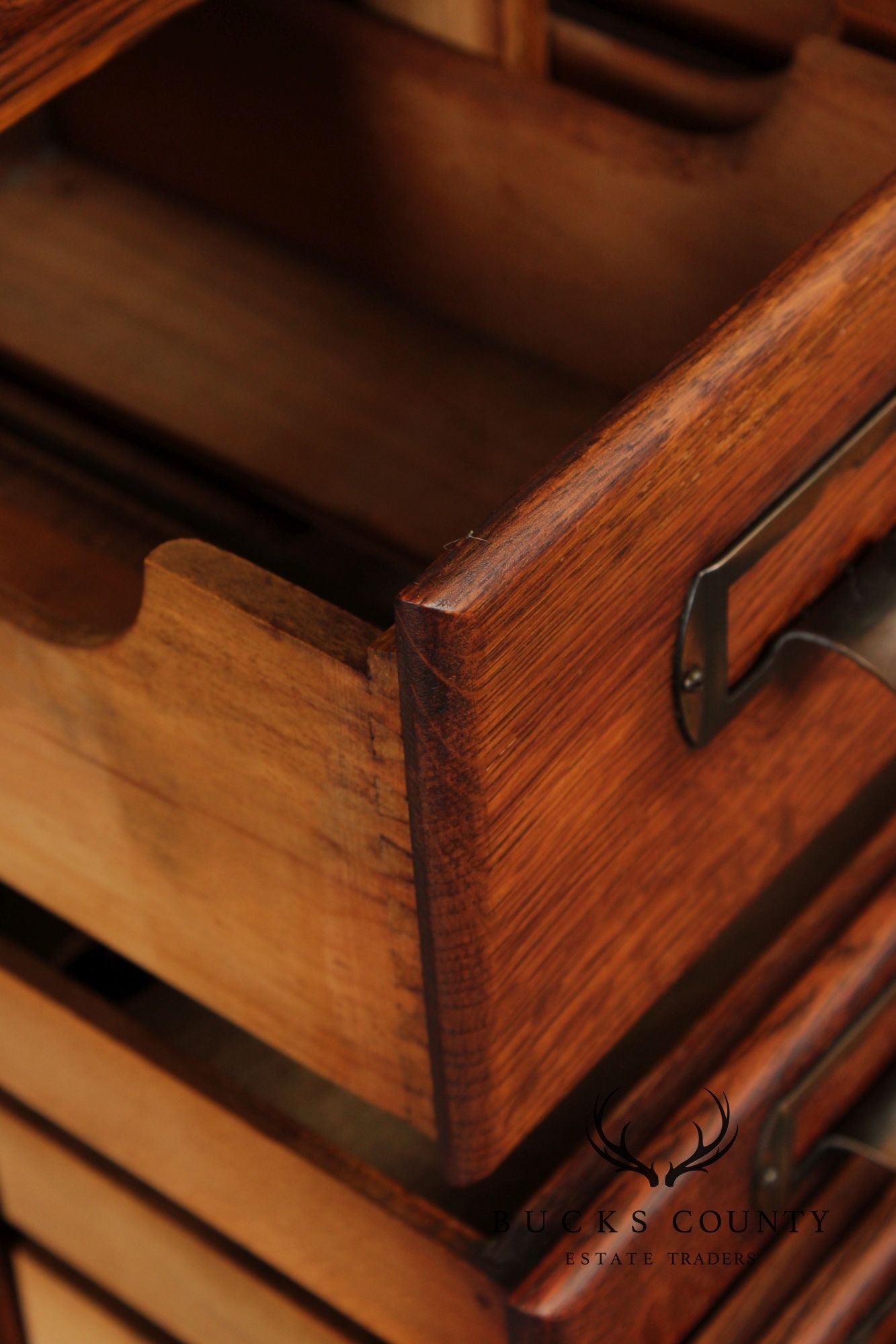 Shaw-Walker Oak File and Card Cabinet