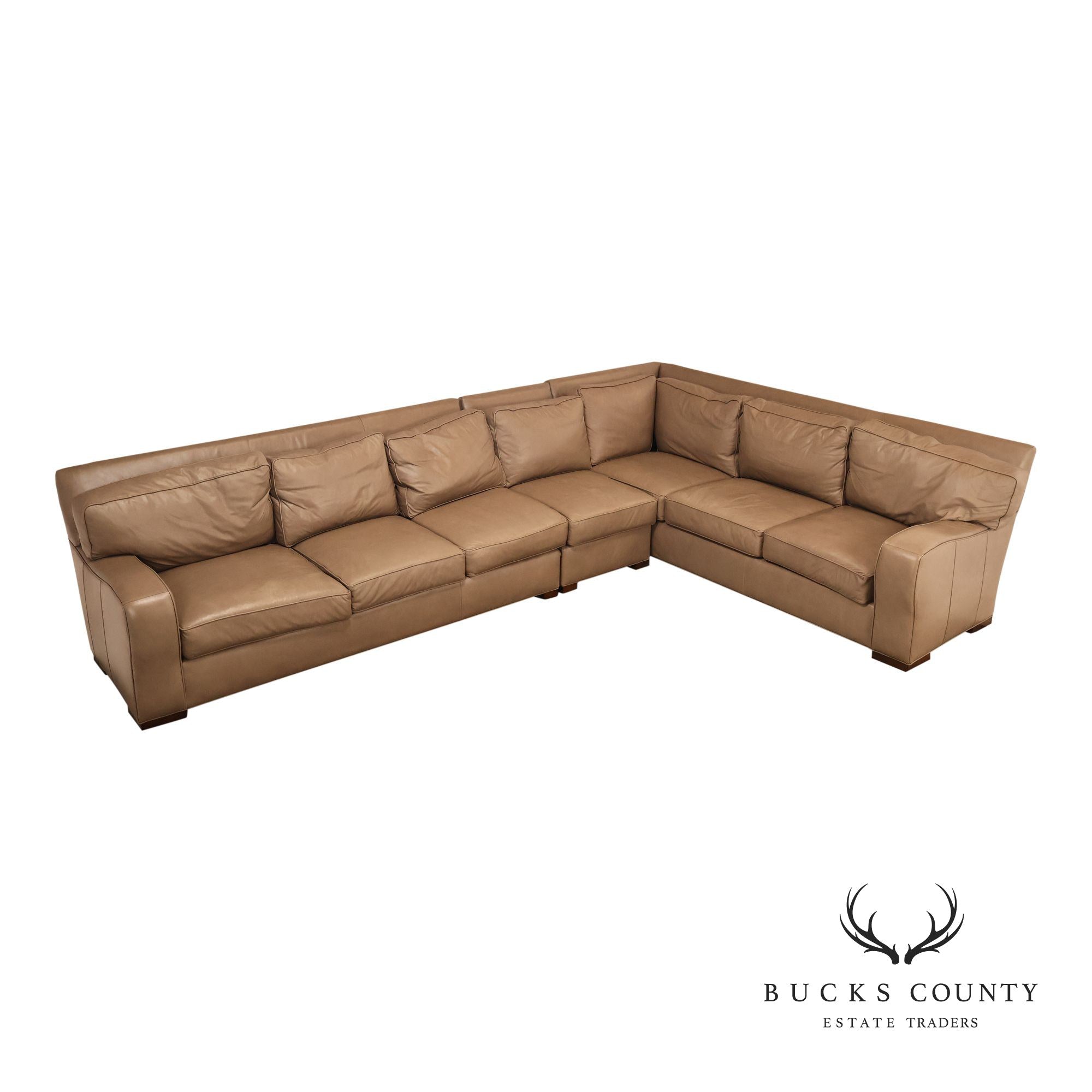 Century Furniture Leather Sectional Sofa