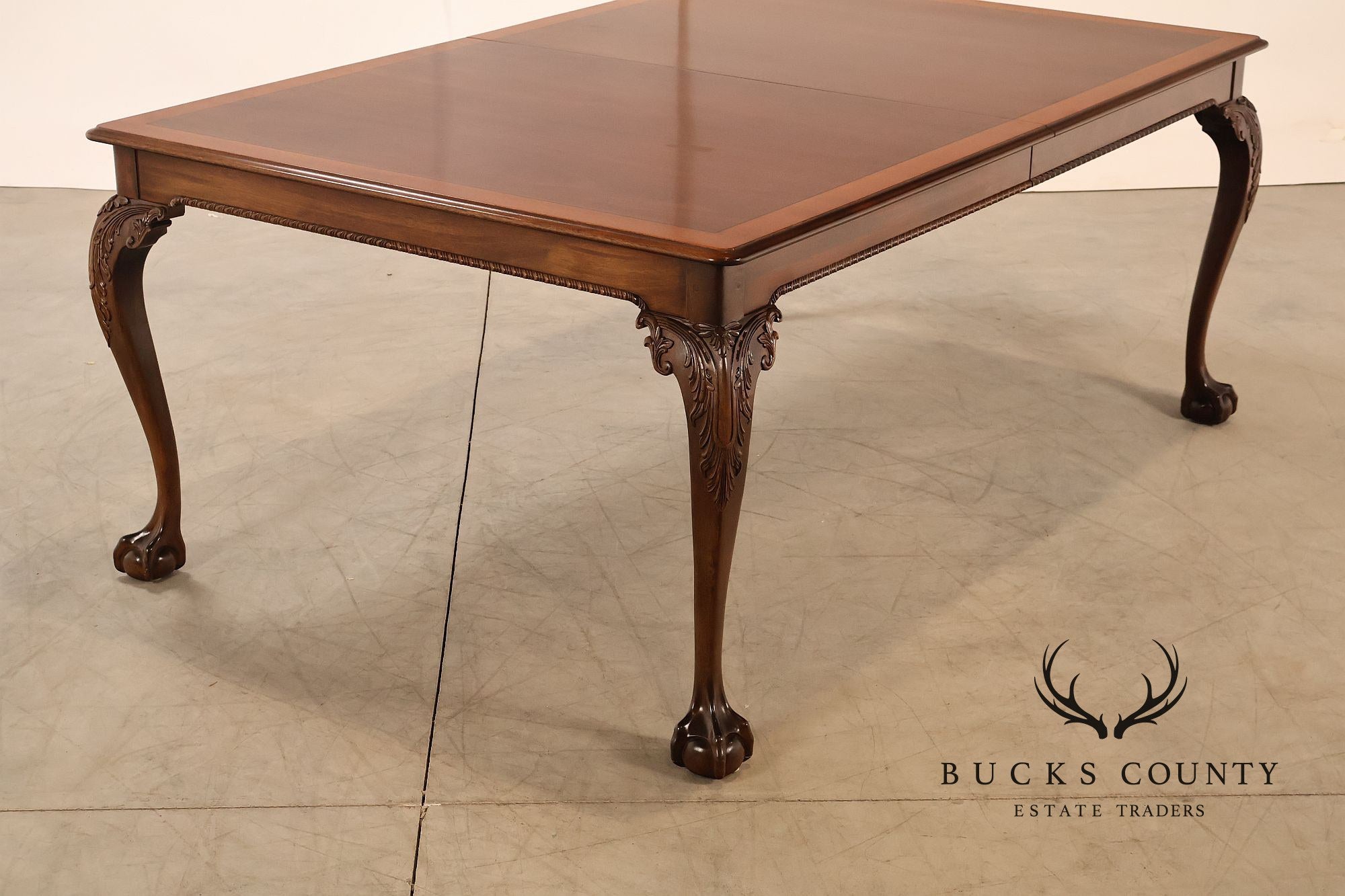 Stickley Chippendale Style Mahogany Expandable Dining Table