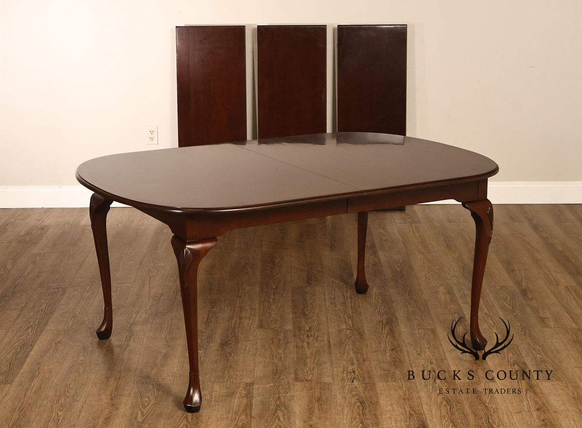 Harden Queen Anne Style Cherry Extension Dining Table