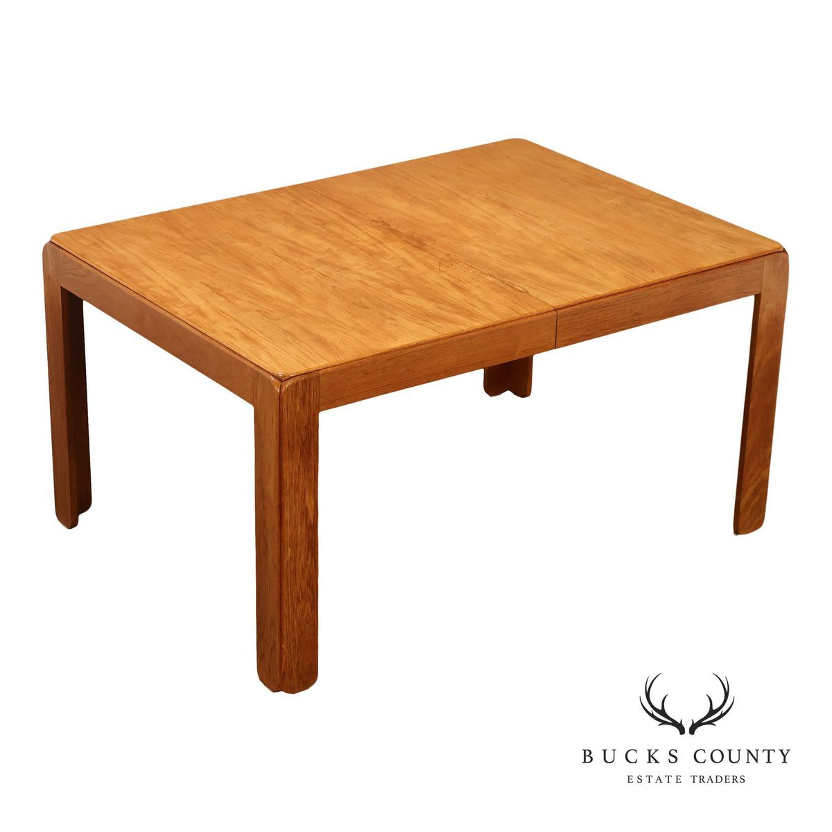 N. Eilersen A/S Danish Modern Teak Extension Dining Table With Two Leaves