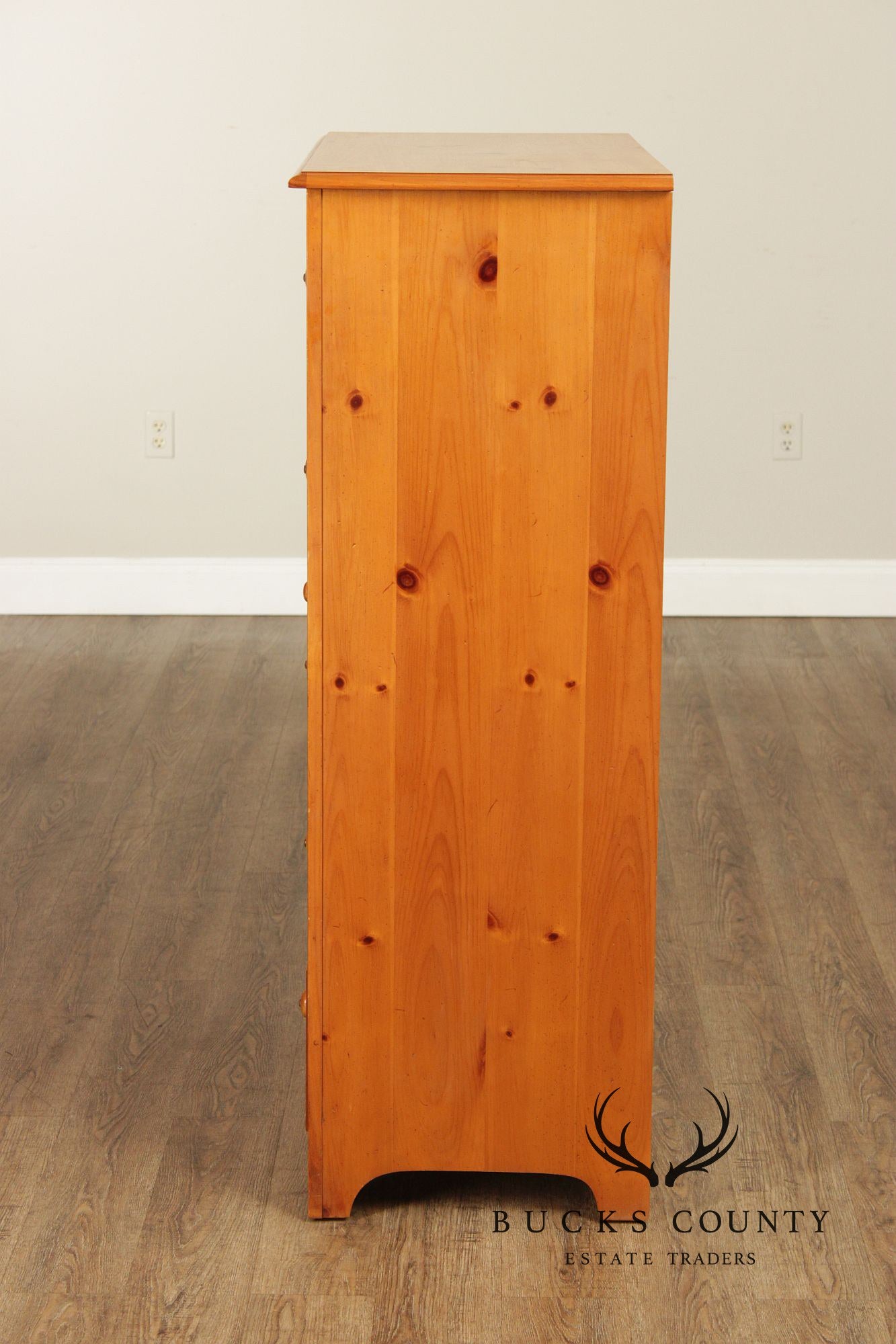 Stanley Furniture Pine and Wicker Chest of Drawers