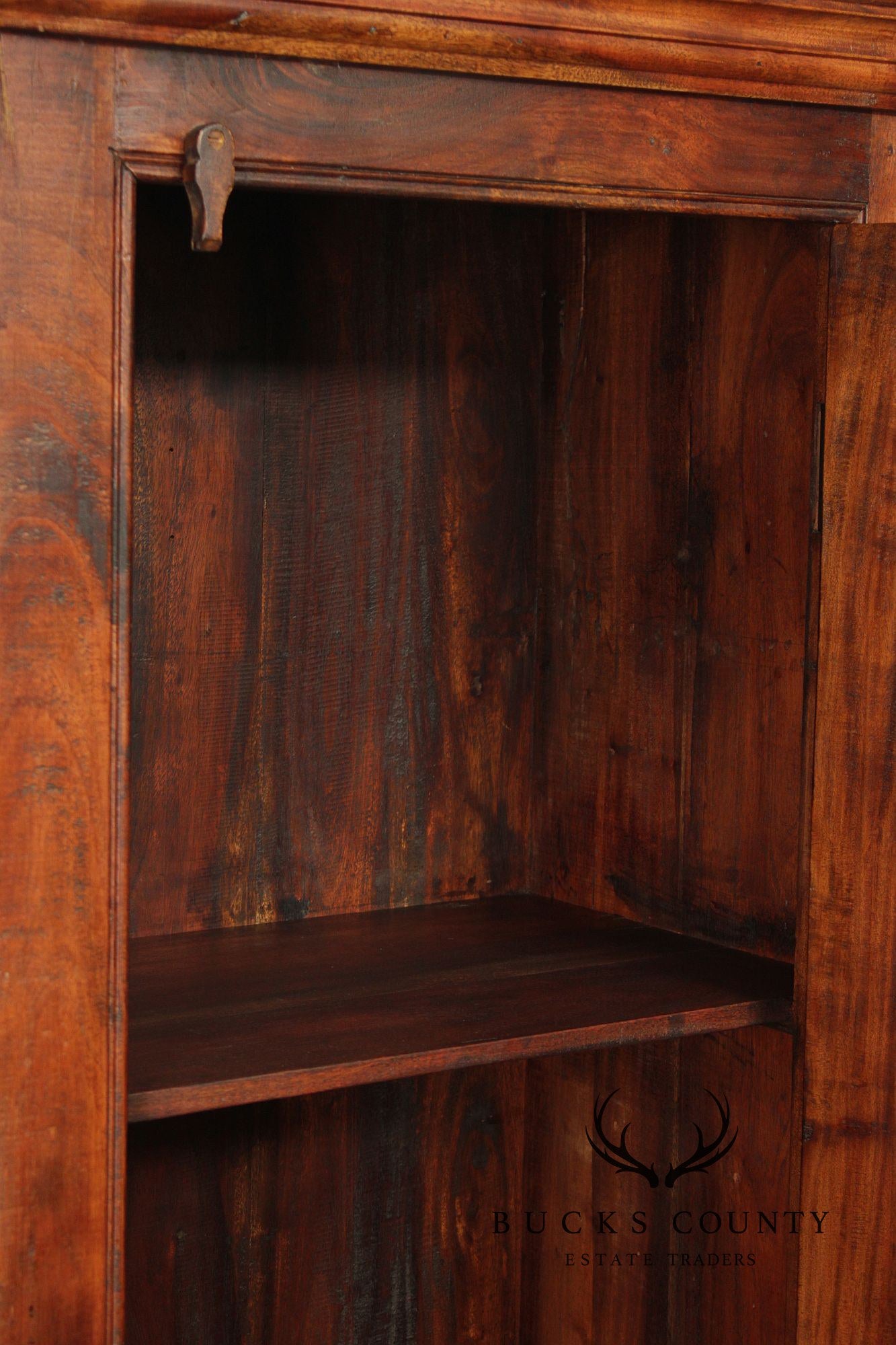 Rustic European Style Tall Narrow Single Door Cabinet