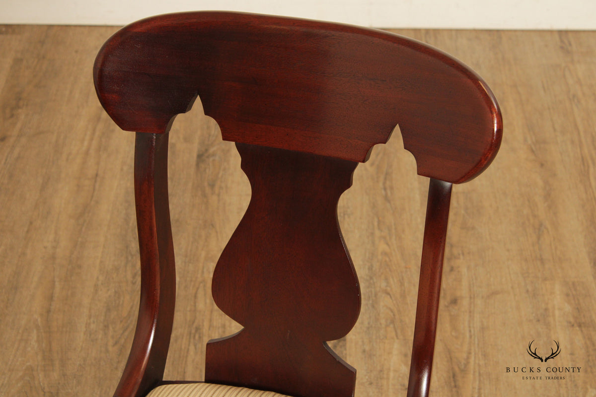 Hickory Chair Empire Style Pair of Mahogany Dining Side Chairs