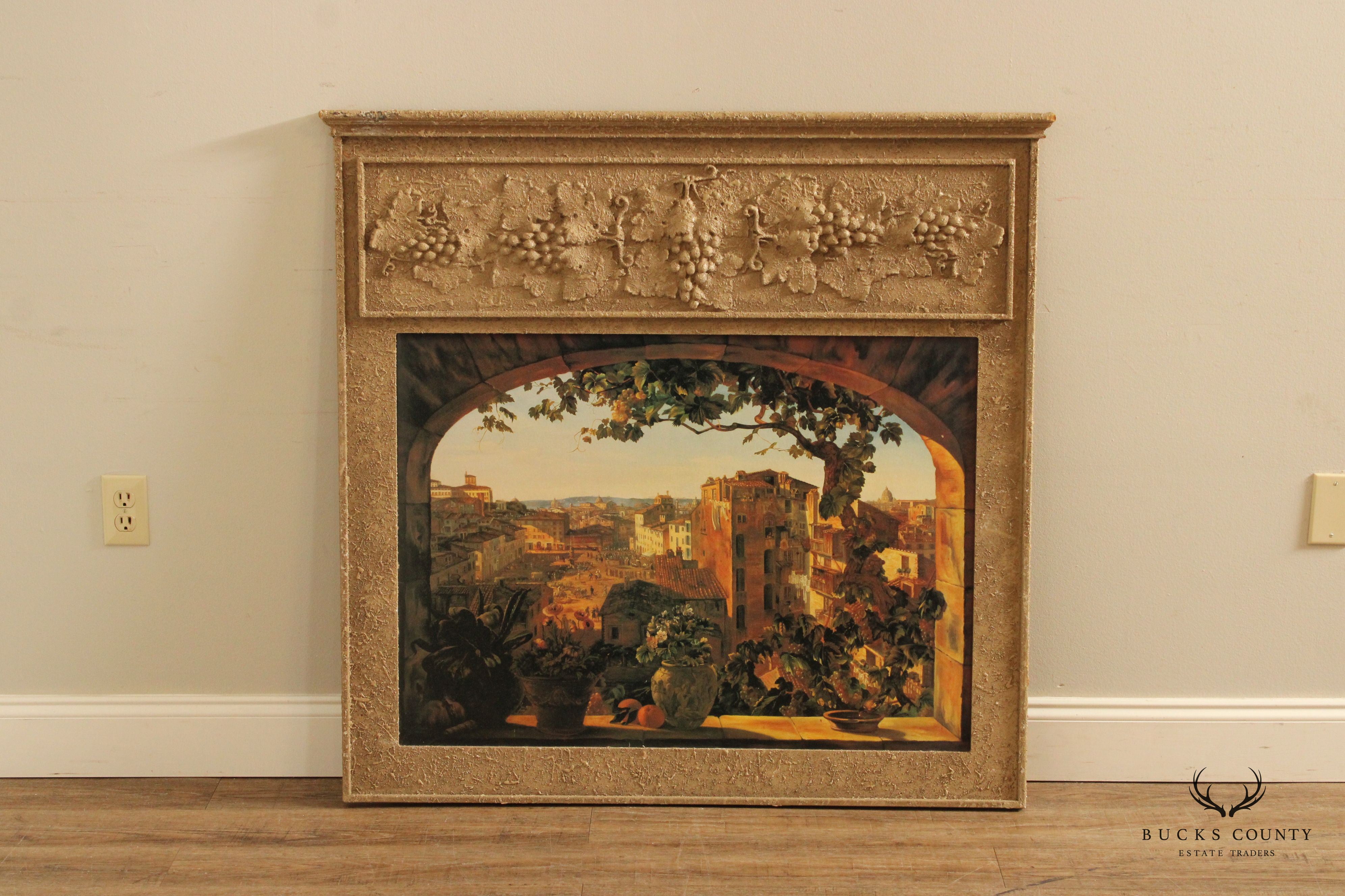 Italian Renaissance Style Rome Piazza Barberini Decorative Wall Art