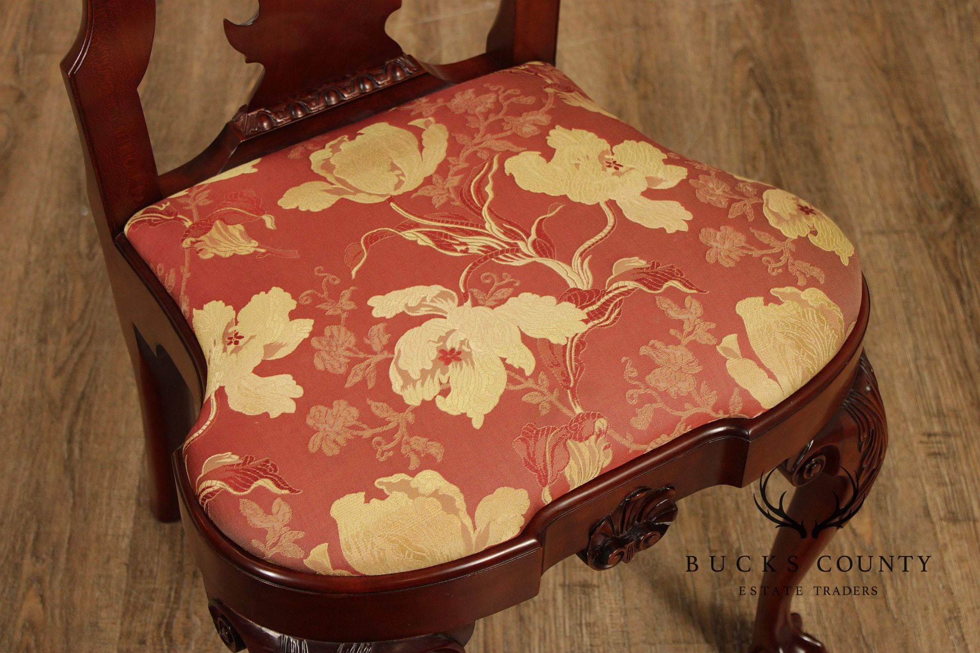 Kindel Winterthur Collection Set Of Six Carved Dining Chairs