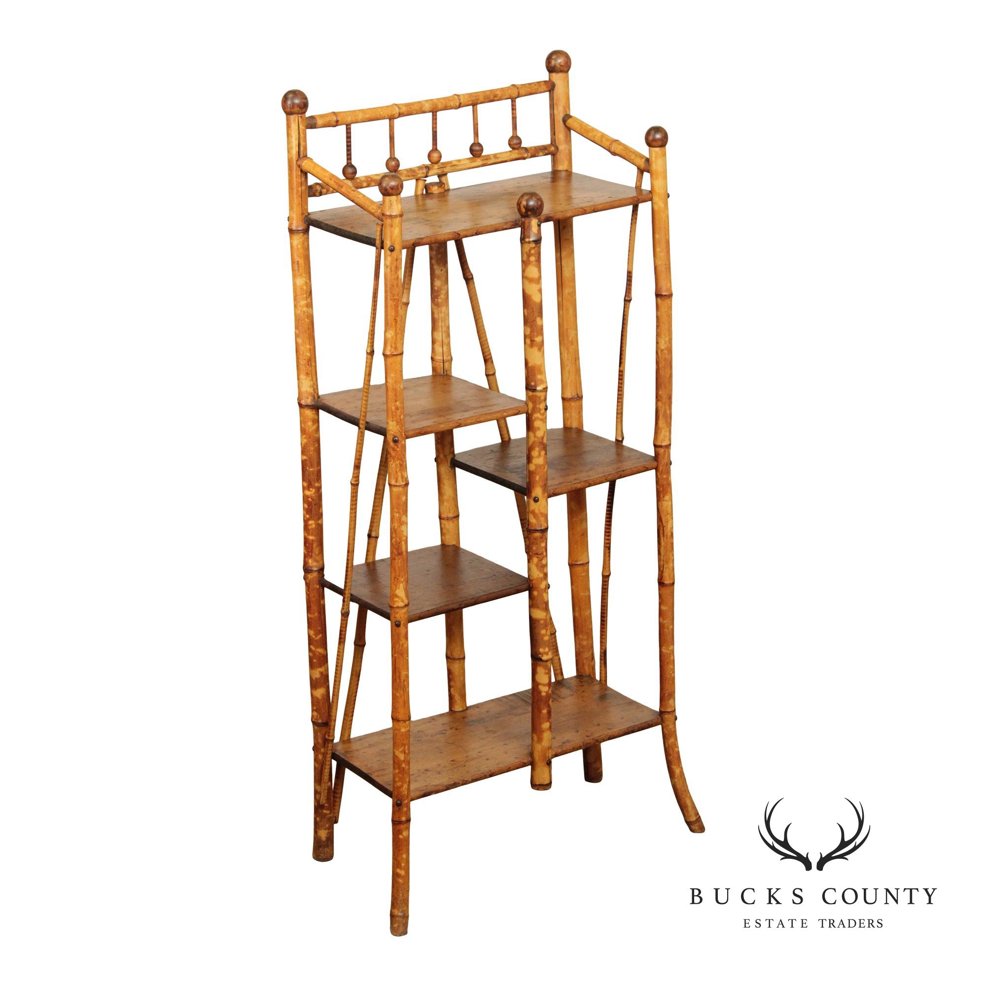 Antique Aesthetic Movement Bamboo Etagere