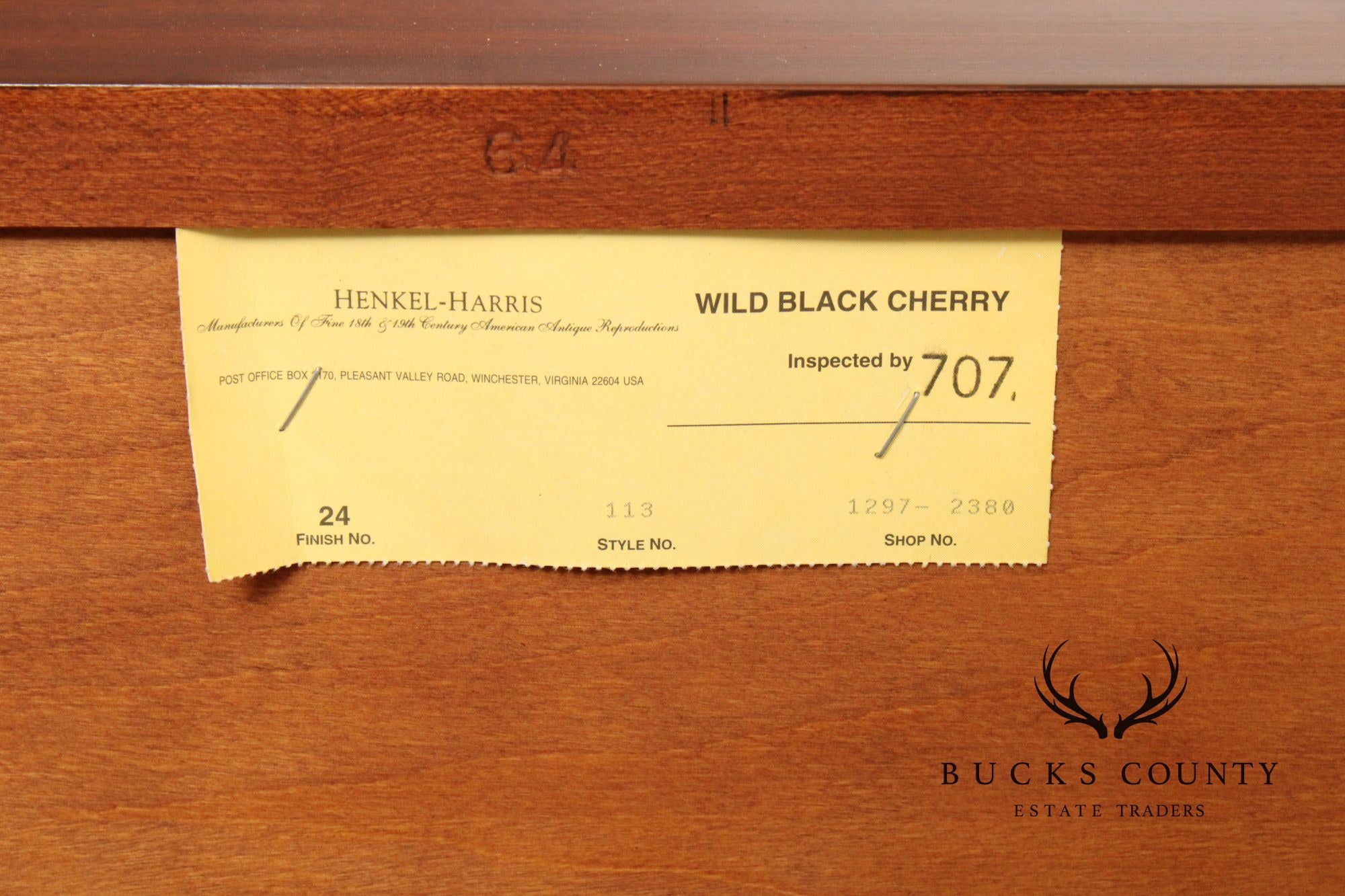 Henkel Harris Chippendale Style Cherry Dresser