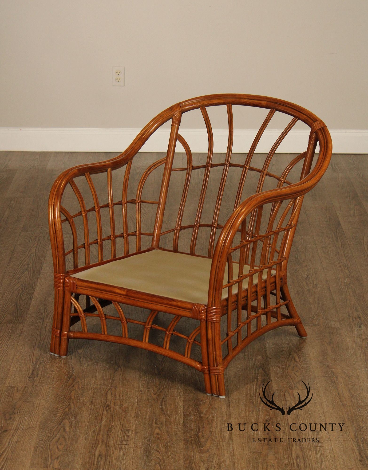 South Sea Rattan 'New Kauai' Lounge Chair with Ottoman