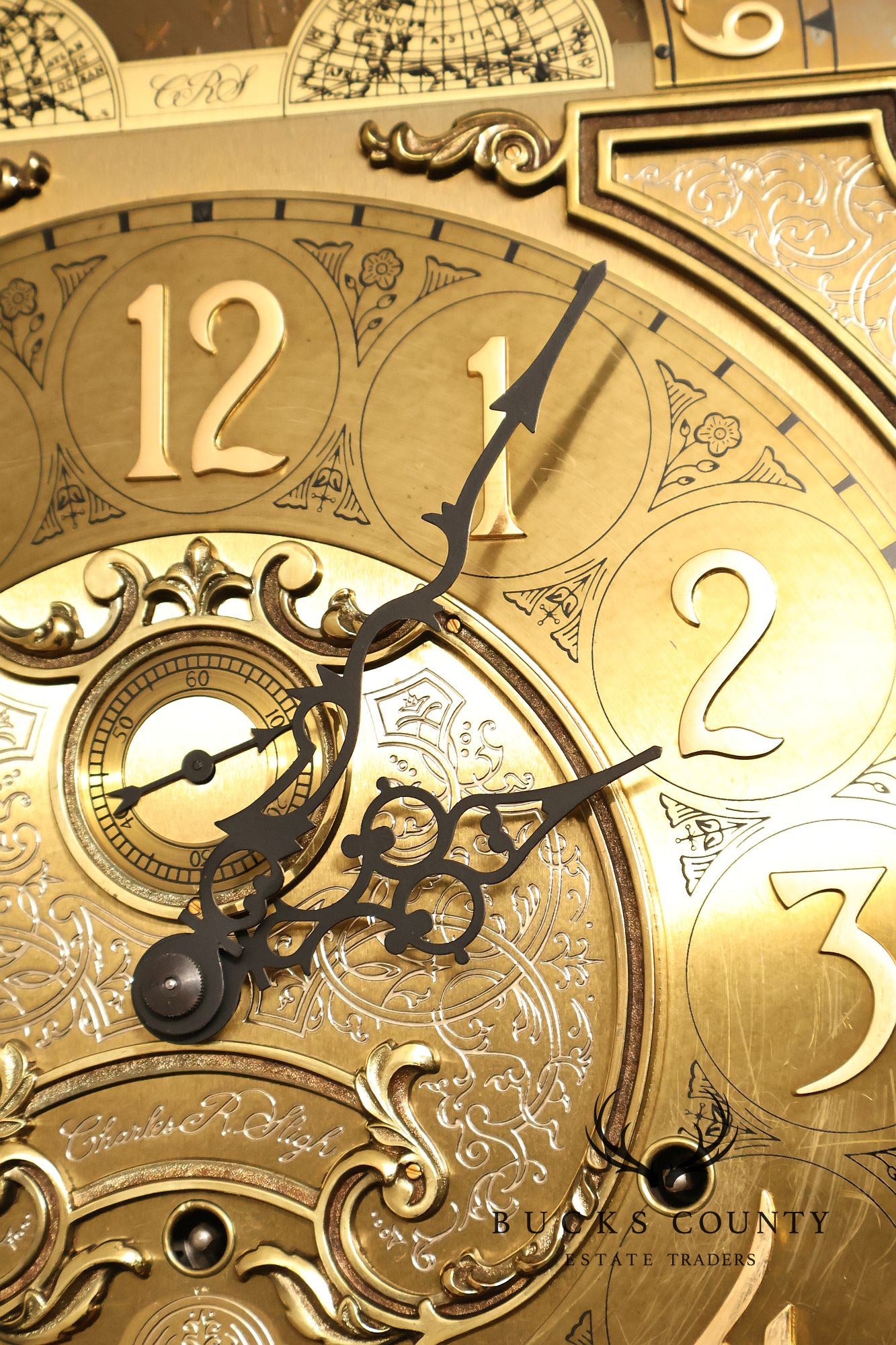 Sligh Mahogany Inlaid Grandfather Clock